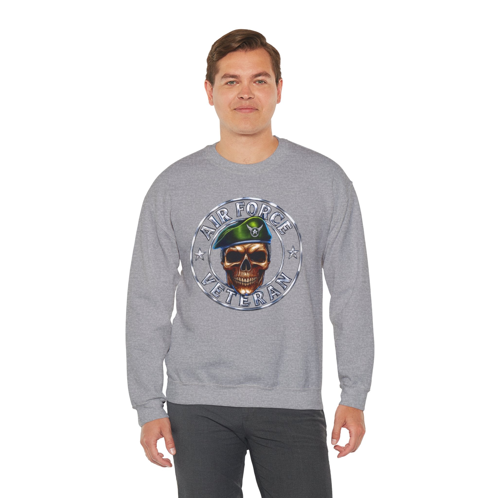 Air Force Veteran Skull Crewneck Sweatshirt