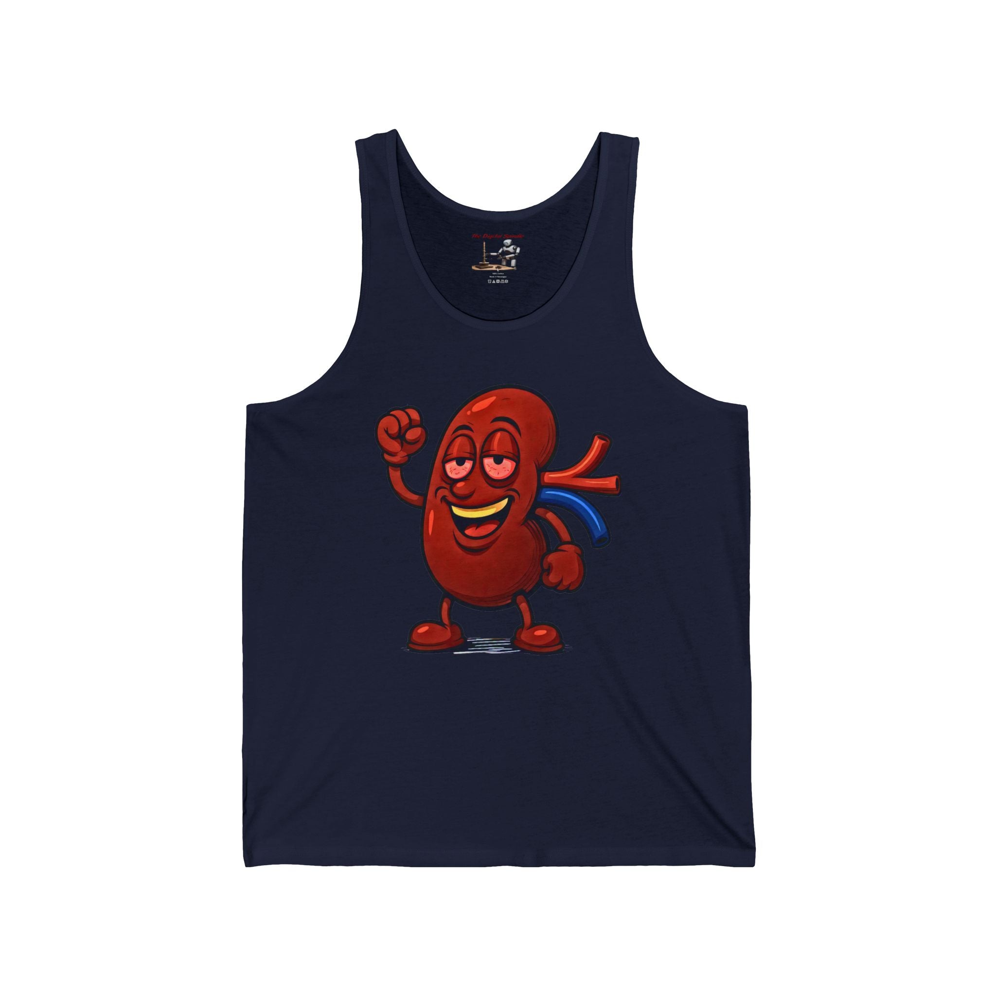 Kidney Stoned Mascot Tank Top – Cute Cartoon Organ Anatomy Tee