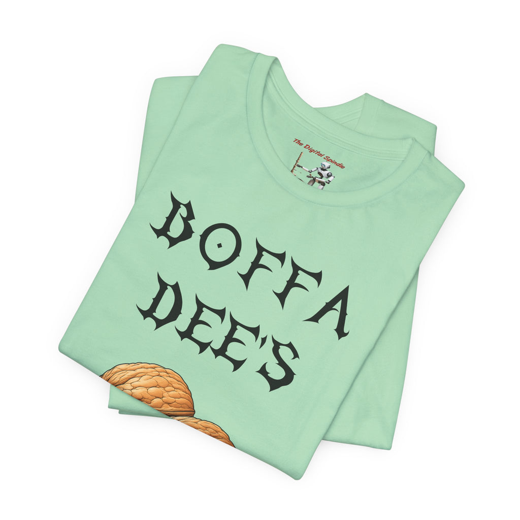 Boffa Dees Walnut Graphic Tee — Vintage Gothic Text Nut Illustration T-Shirt