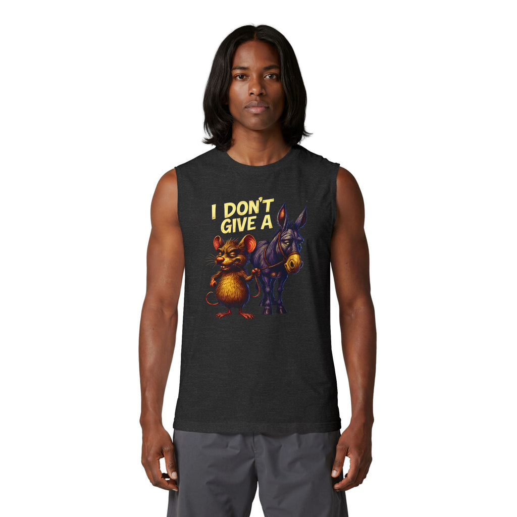 Muscle Tank — 'I Don't Give A' Rat & Donkey Vintage Graphic