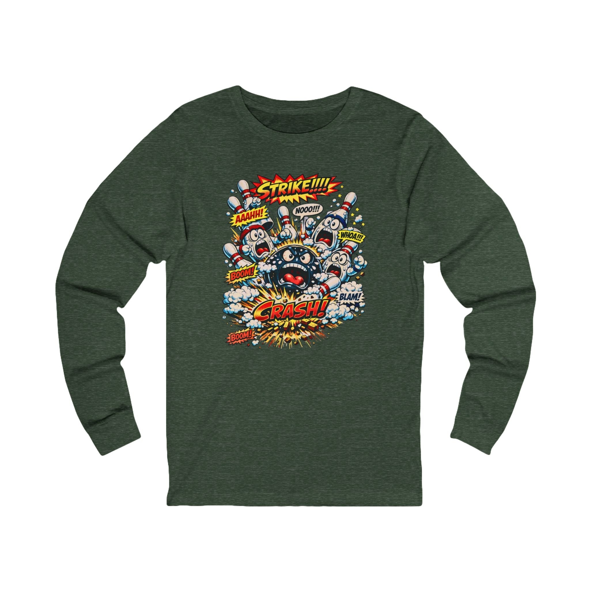 Colorful Pop Art "Bowling Crash!" Graphic Tee