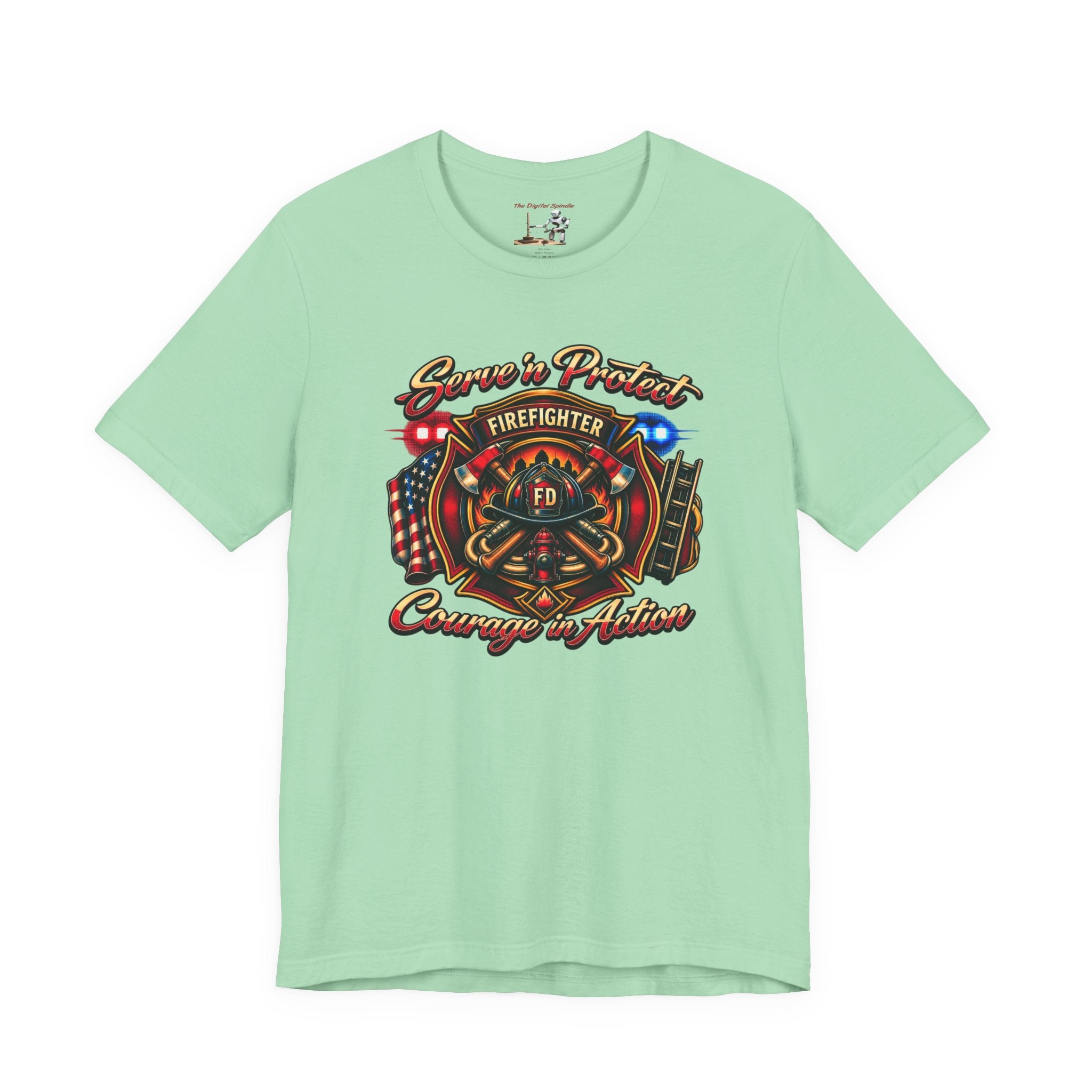 Firefighter “Service & Protect, Courage in Action” Graphic Tee