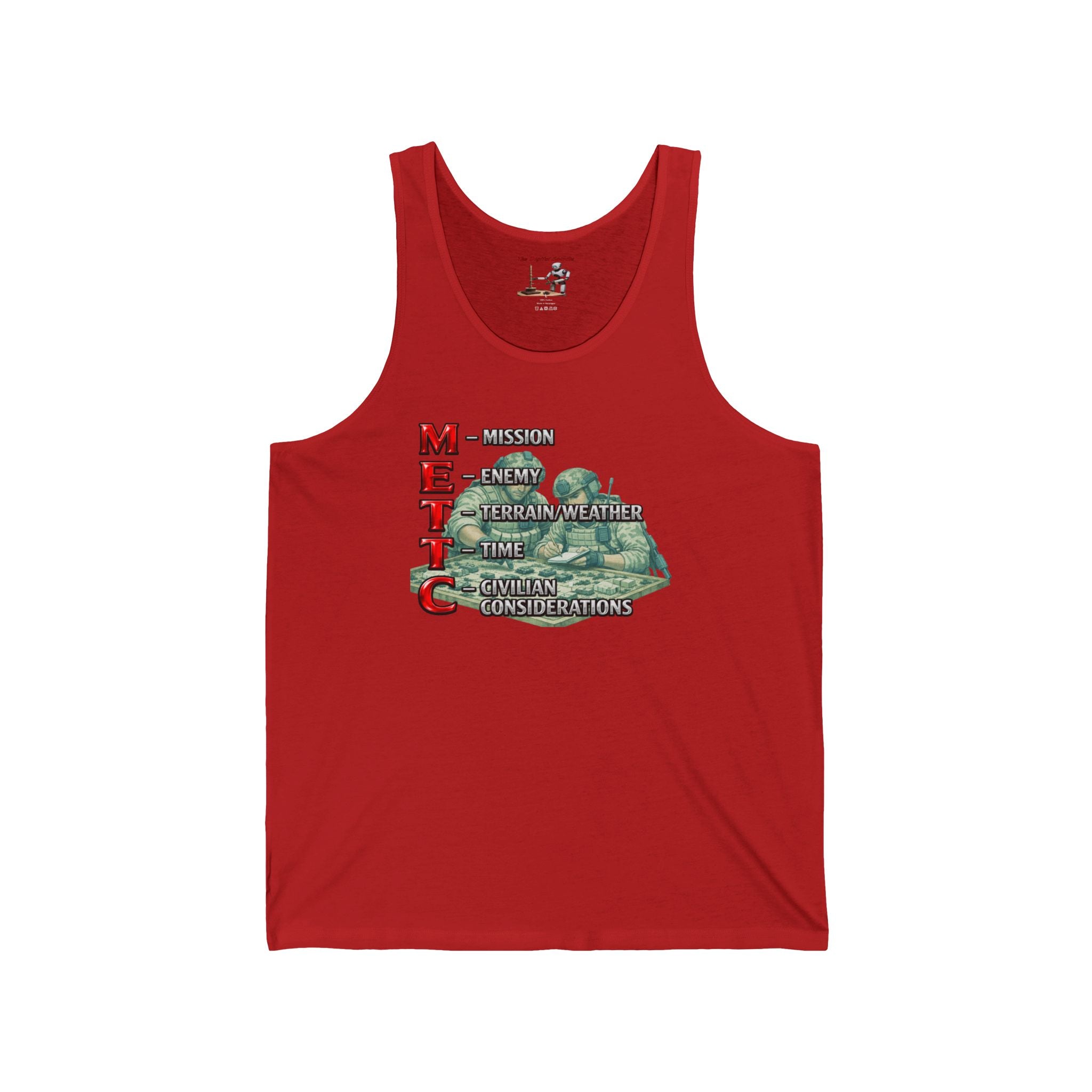 MEITC Military Tank Graphic Tank Top — Tactical Vintage Soldier Design