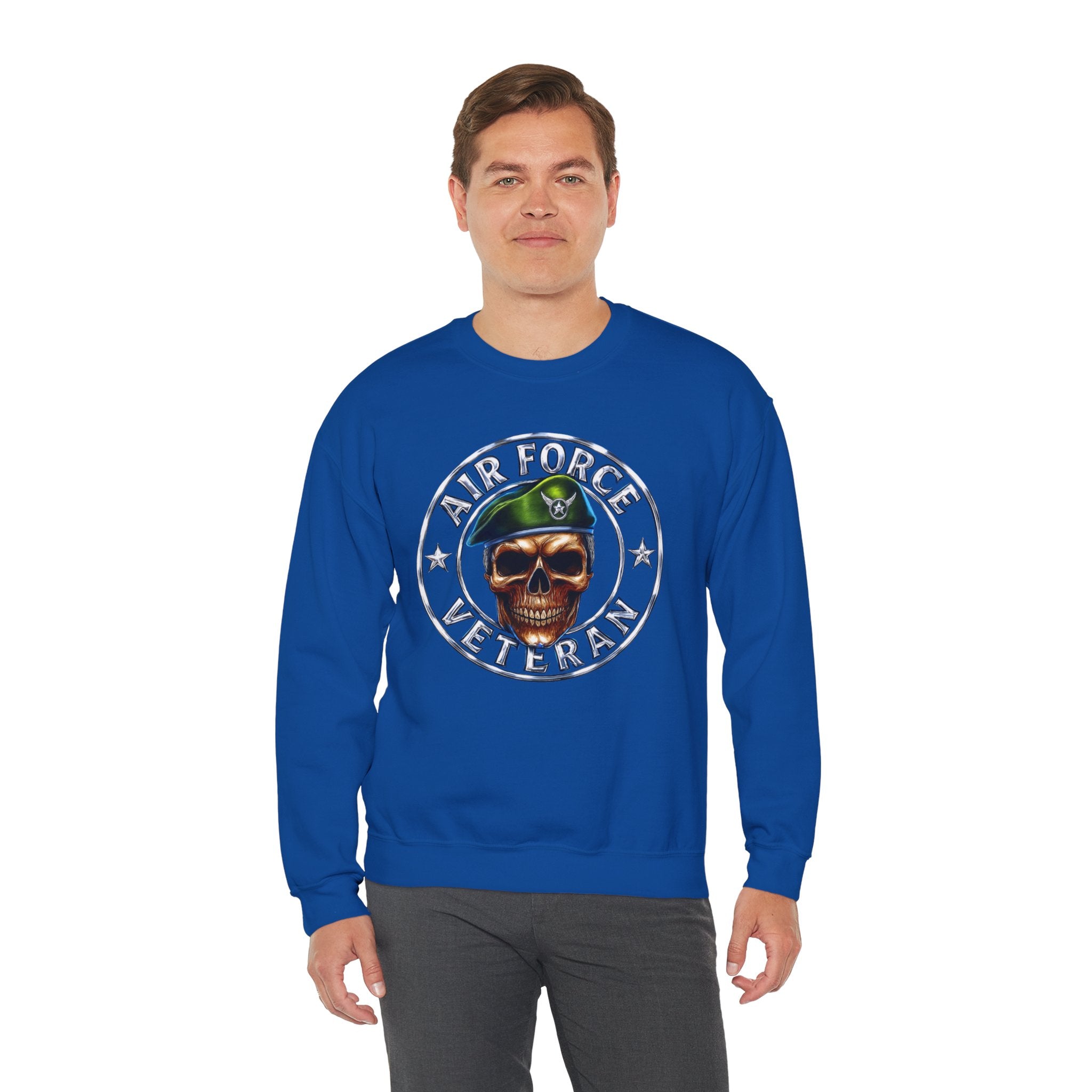 Air Force Veteran Skull Crewneck Sweatshirt