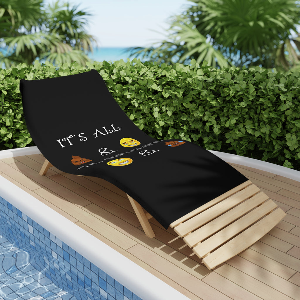 Funny Emoji Poop Laugh Beach Towel