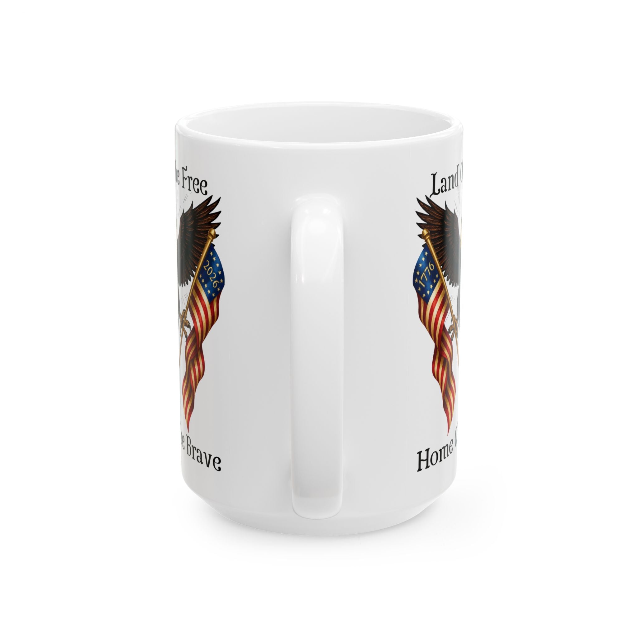 'Land of the Free, Home of the Brave' Ceramic Coffee Cup
