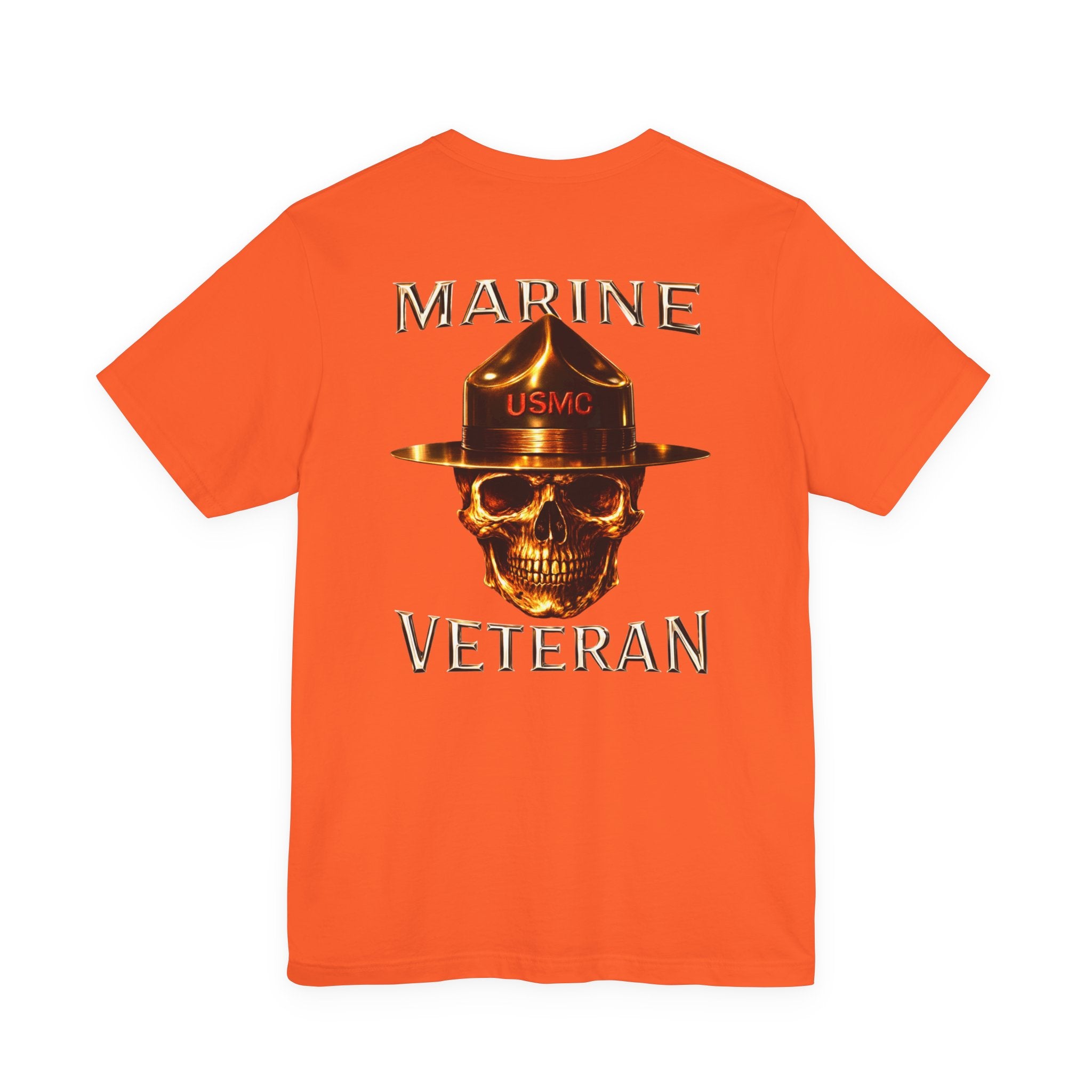 Marine Veteran T‑Shirt — USMC Skull Drill Instructor Graphic Tee
