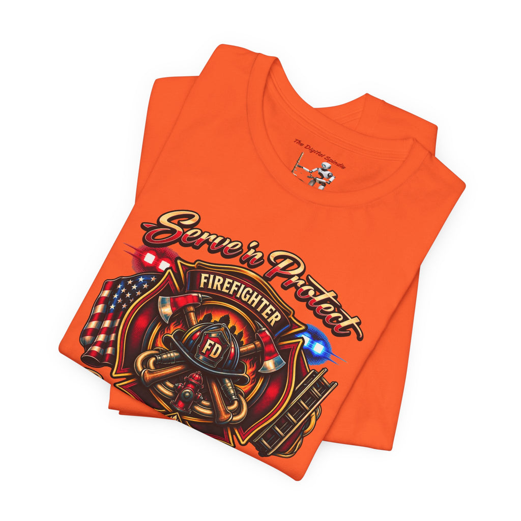 Firefighter “Service & Protect, Courage in Action” Graphic Tee