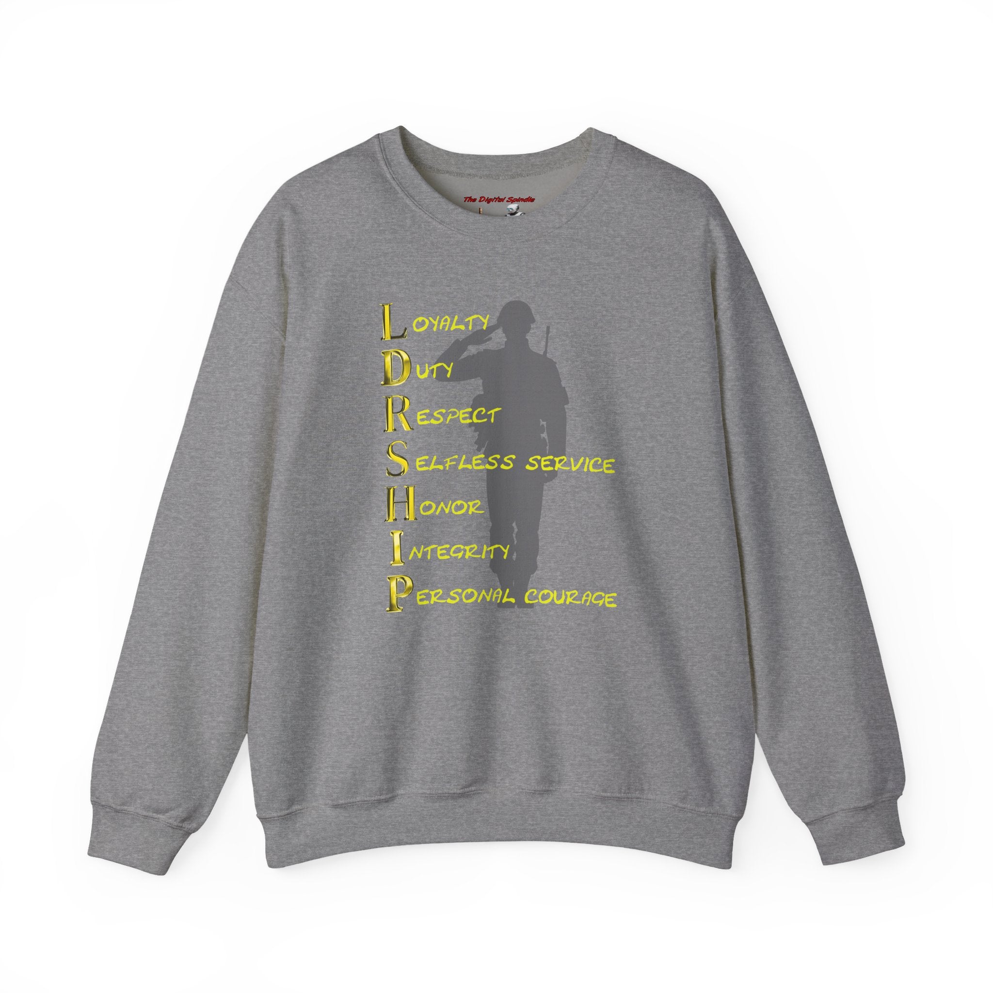 Leadership Military Salute Crewneck Sweatshirt — LDRSHIP Values Design