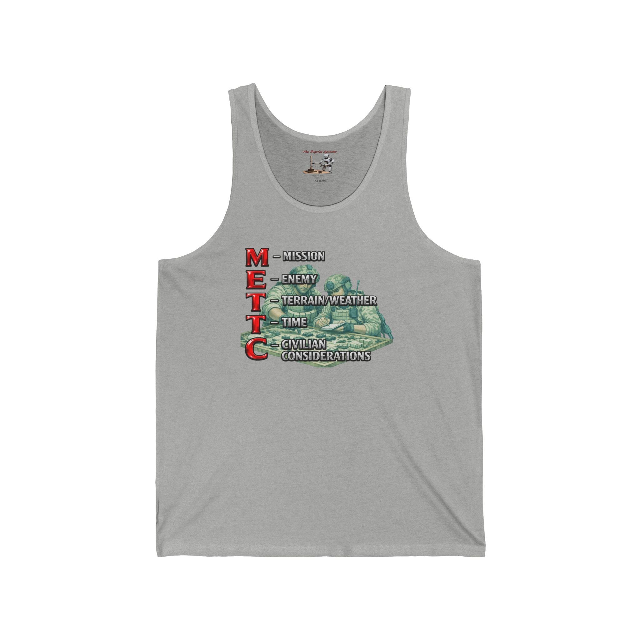 MEITC Military Tank Graphic Tank Top — Tactical Vintage Soldier Design