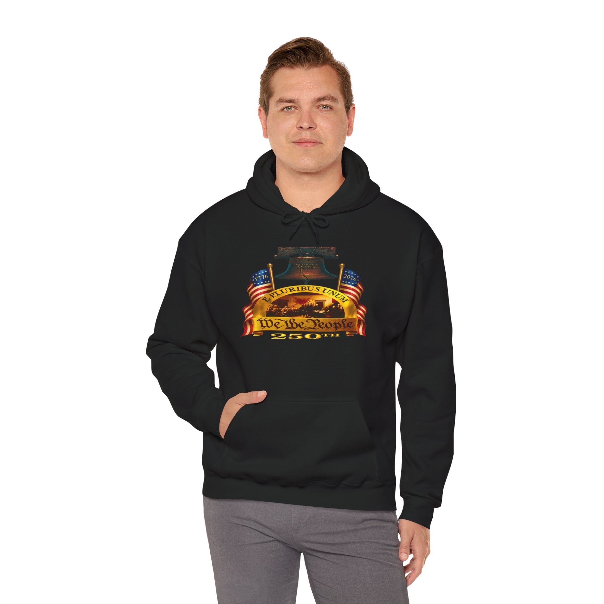 'We The People' Hoodie – Patriotic American Flag Sweatshirt