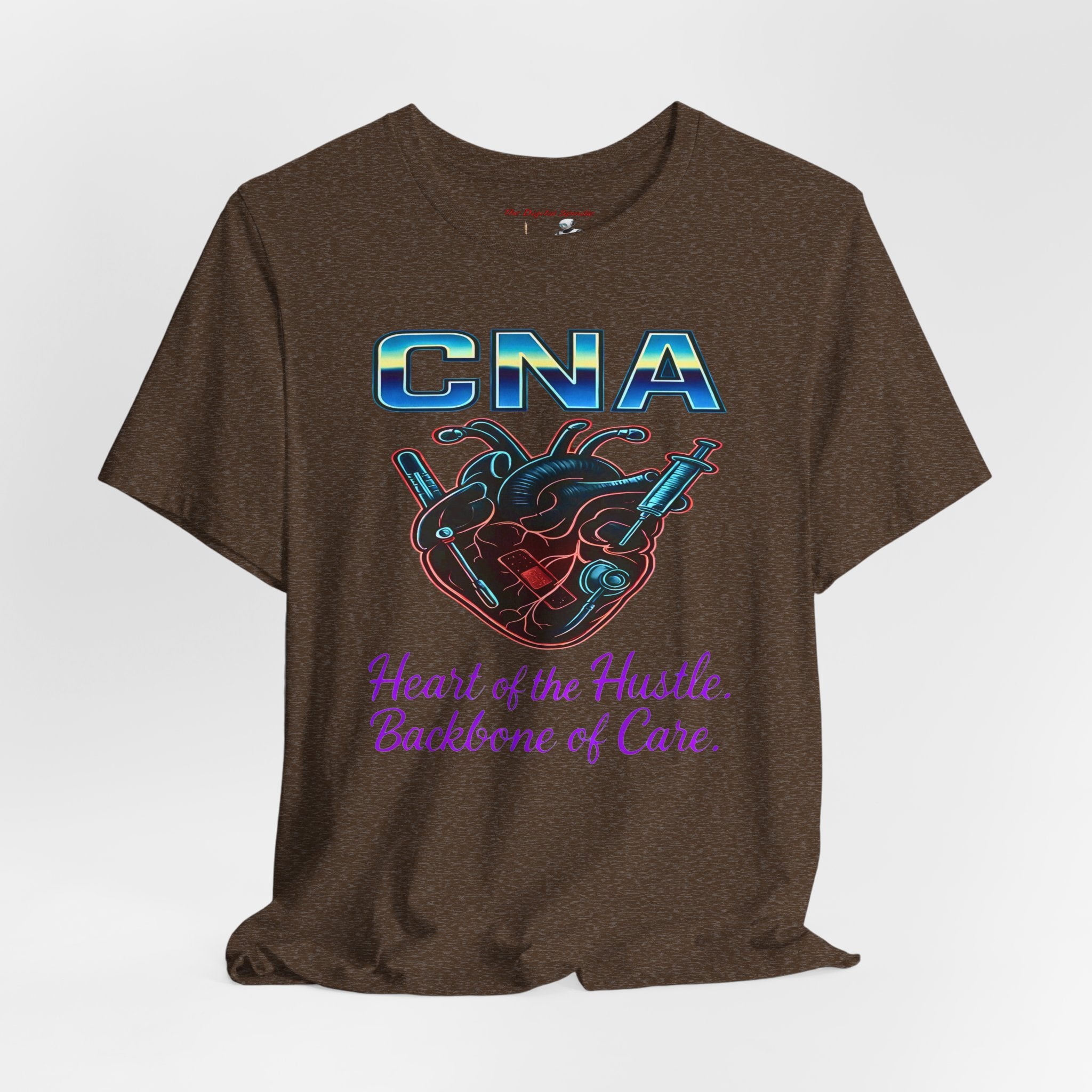 CNA Heart of the Hustle Tee — Certified Nursing Assistant Graphic Shirt