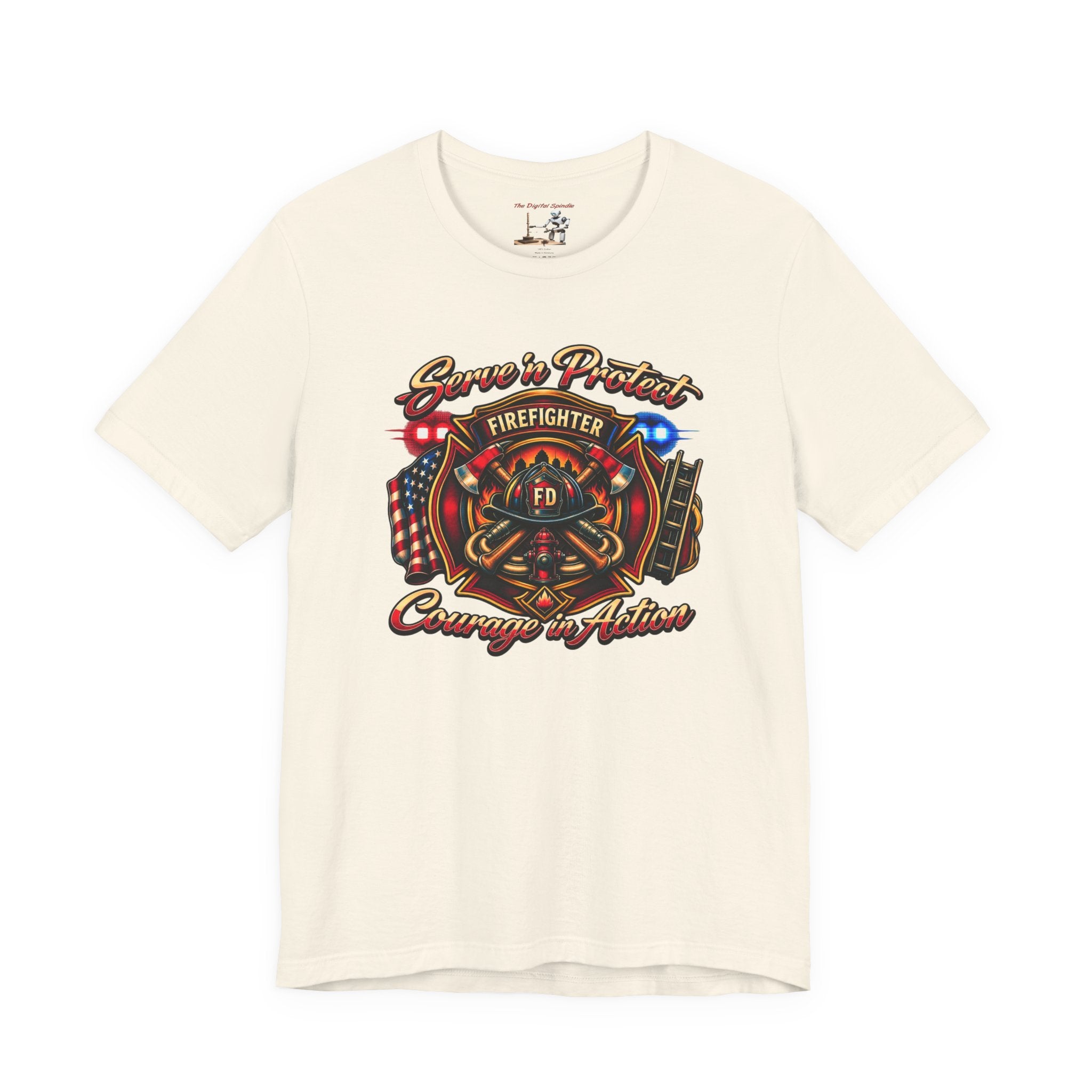 Firefighter “Service & Protect, Courage in Action” Graphic Tee