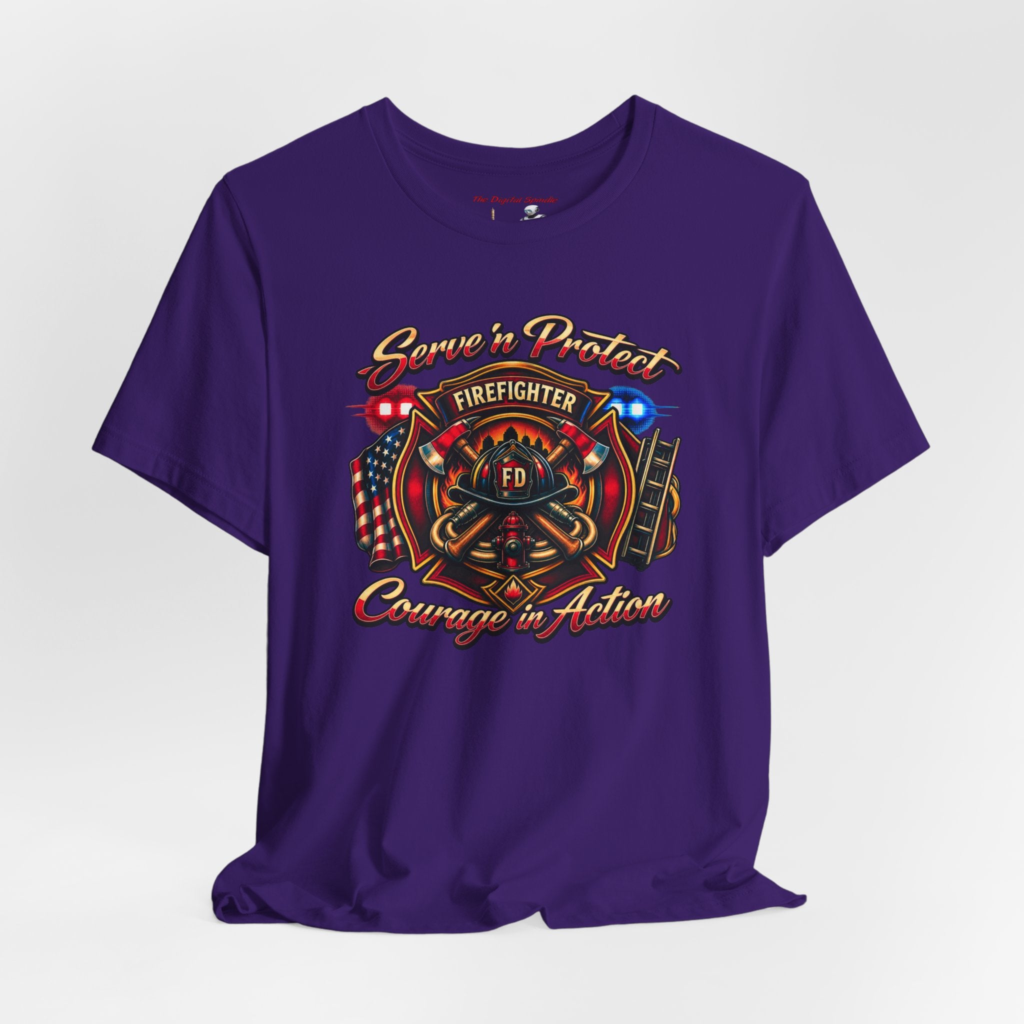 Firefighter T-Shirt — Serve n' Protect Courage in Action Tee