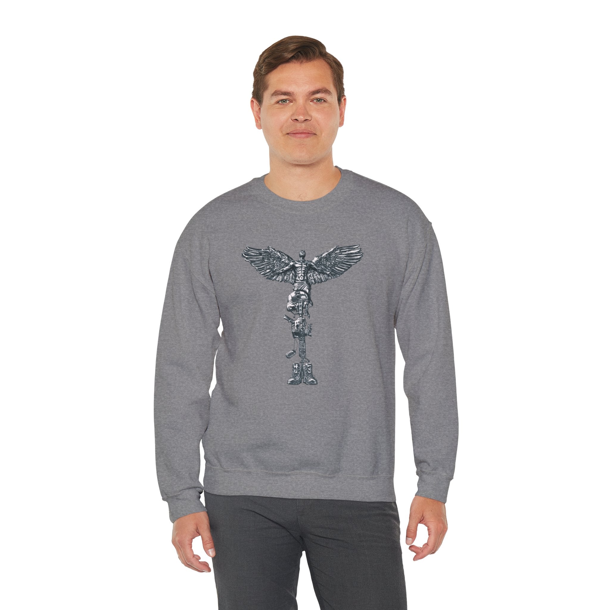 Rising Angel Soldiers Cross Graphic Sweatshirt