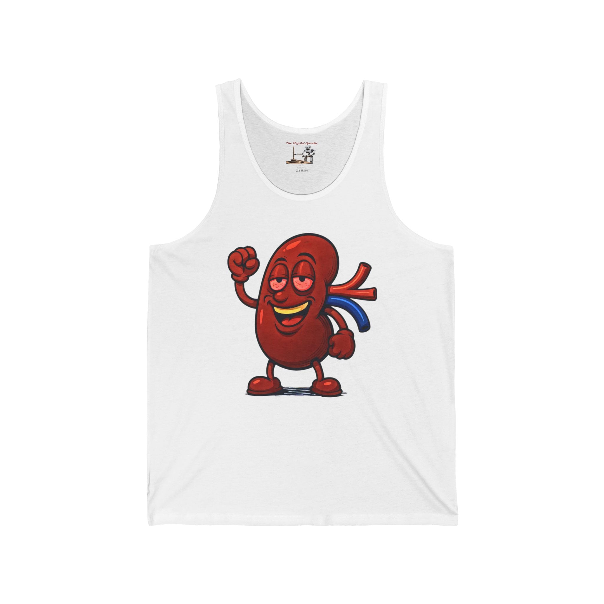 Kidney Stoned Mascot Tank Top – Cute Cartoon Organ Anatomy Tee