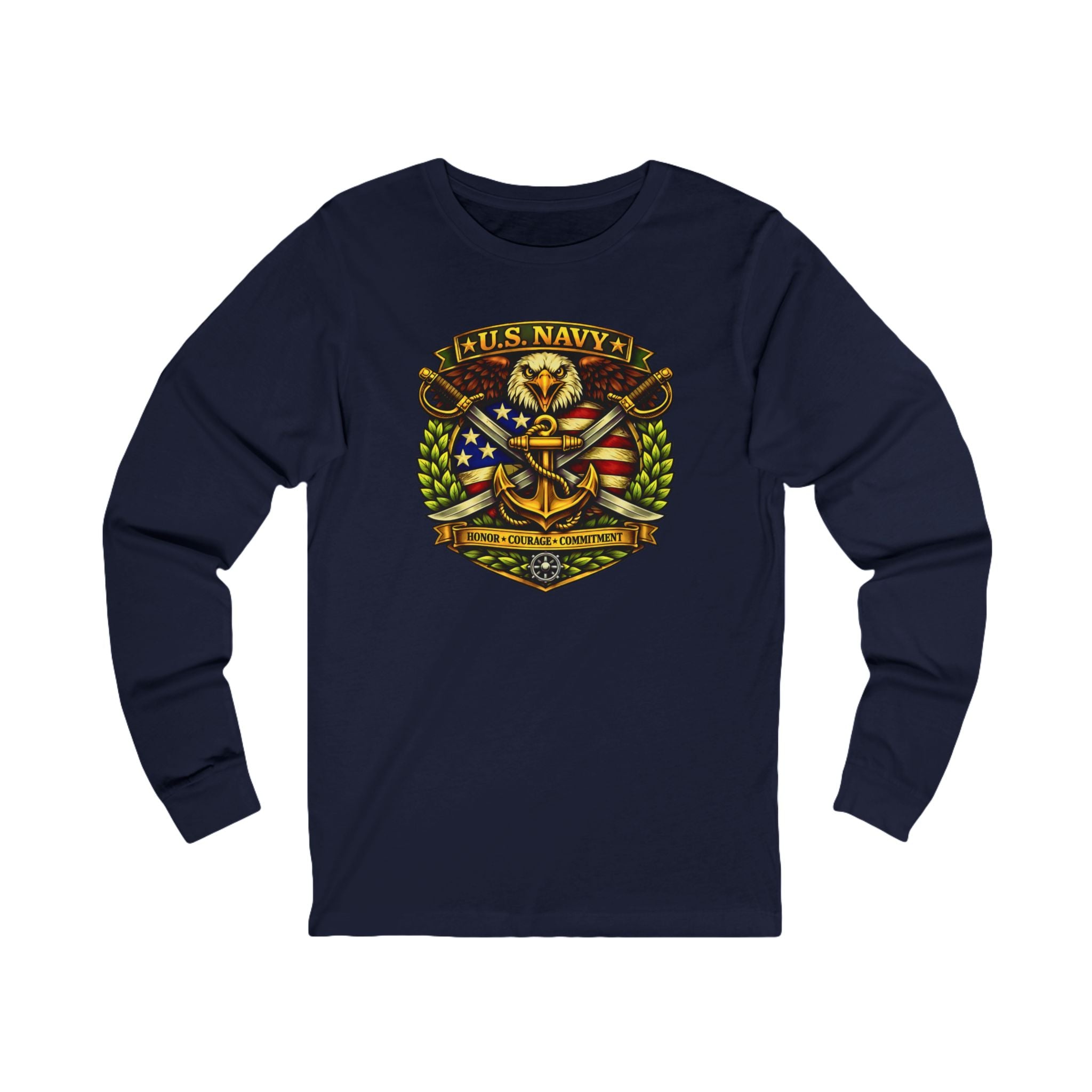 U.S. Navy Honor, Courage, Commitment Long Sleeve Tee