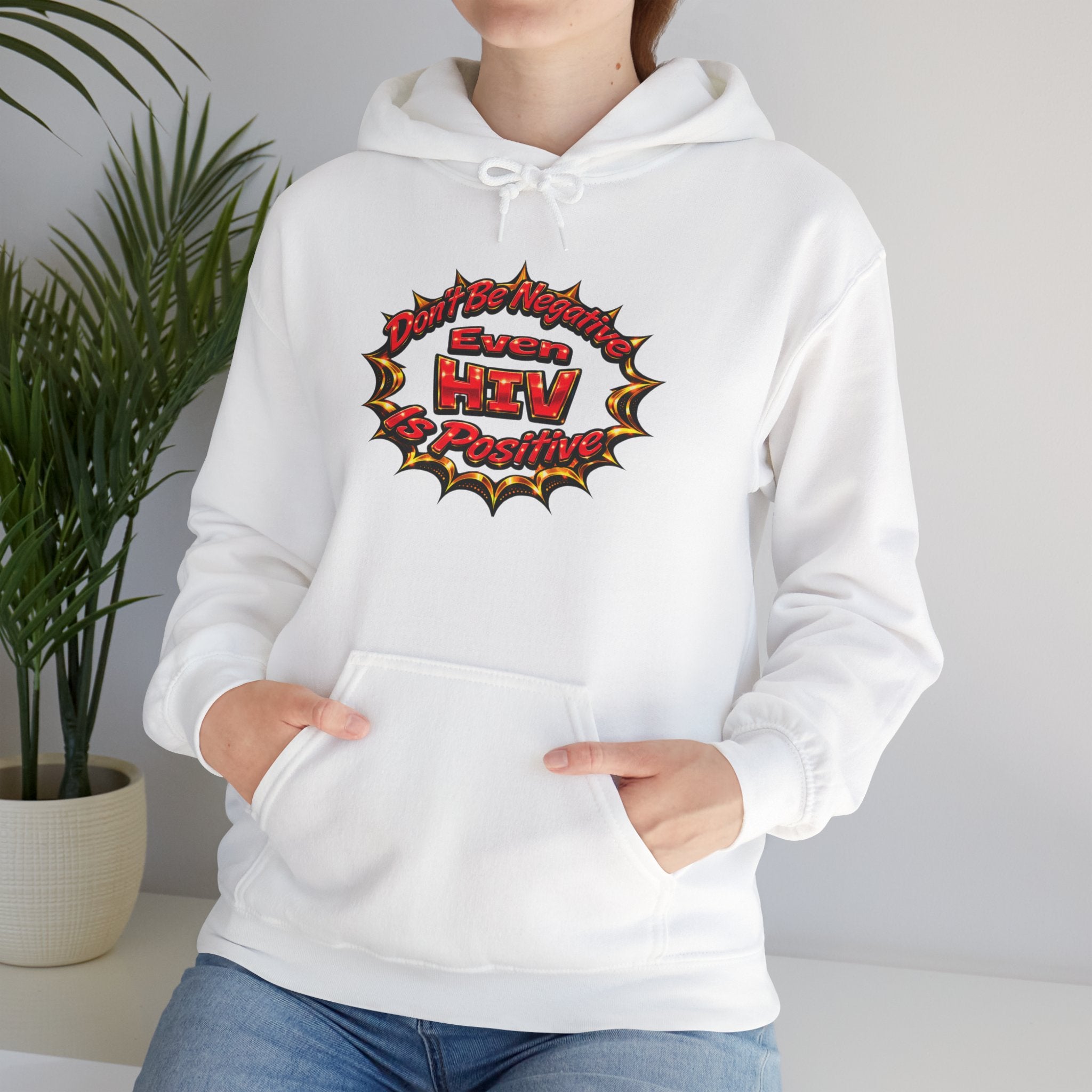 Hoodie – "Be Positive" Retro Comic HTV Design