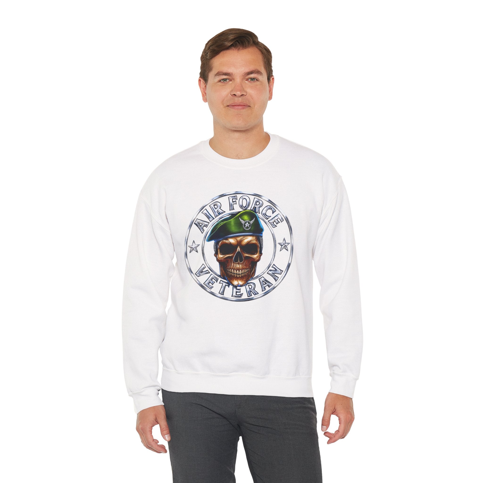 Air Force Veteran Skull Crewneck Sweatshirt