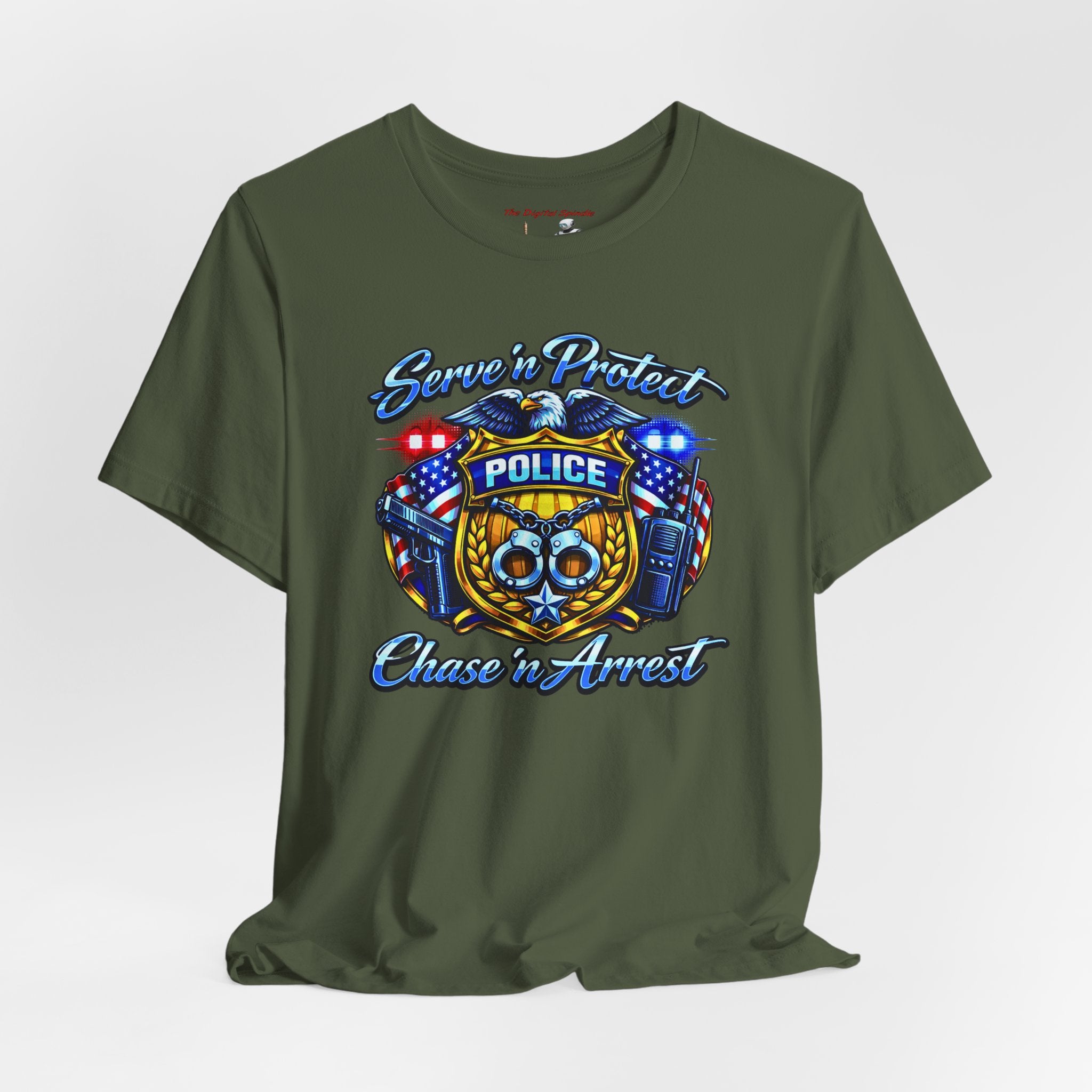 Police 'Serve & Protect, Chase to Arrest' Graphic Tee