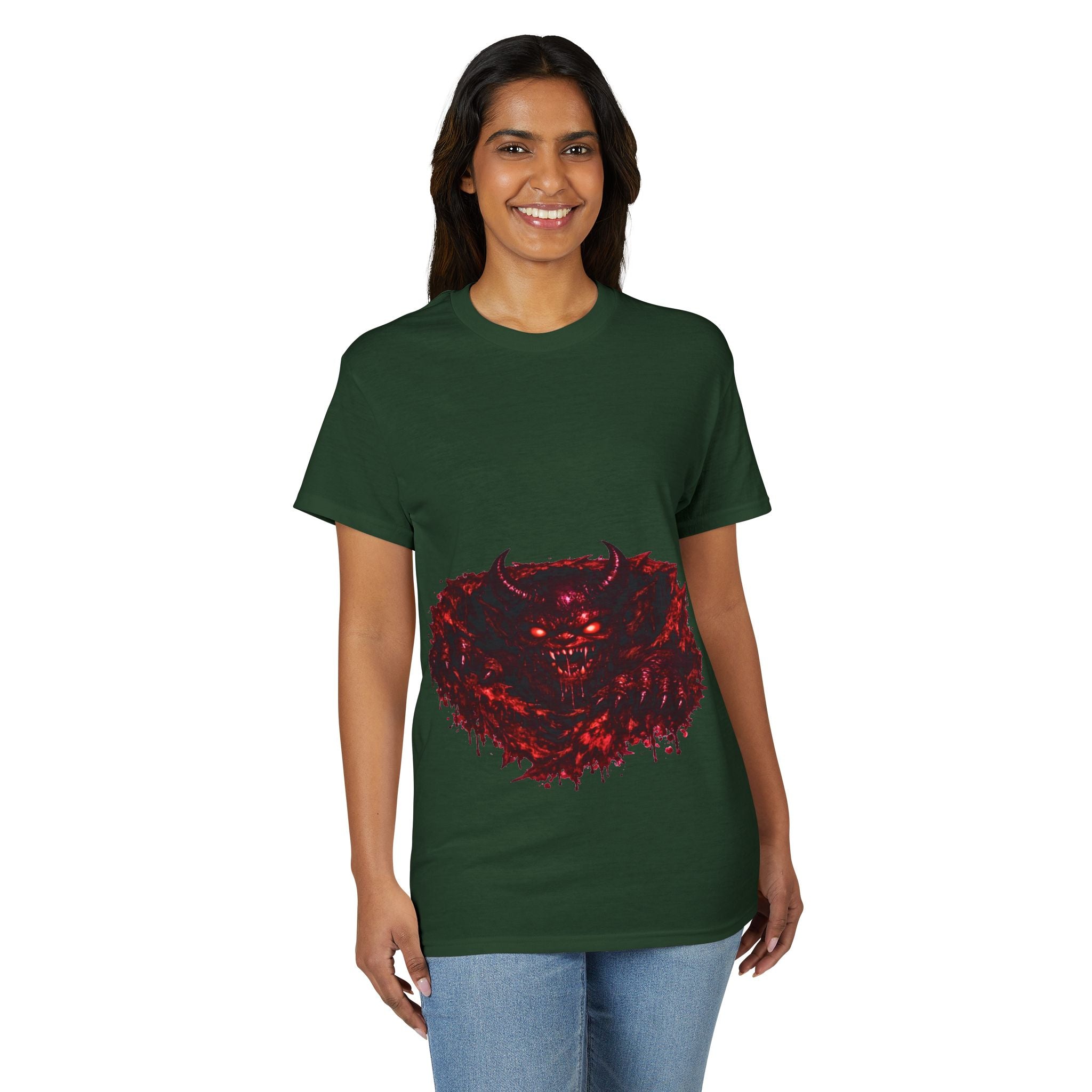 Demonic Red Monster T-Shirt — Gothic Horror Graphic Tee