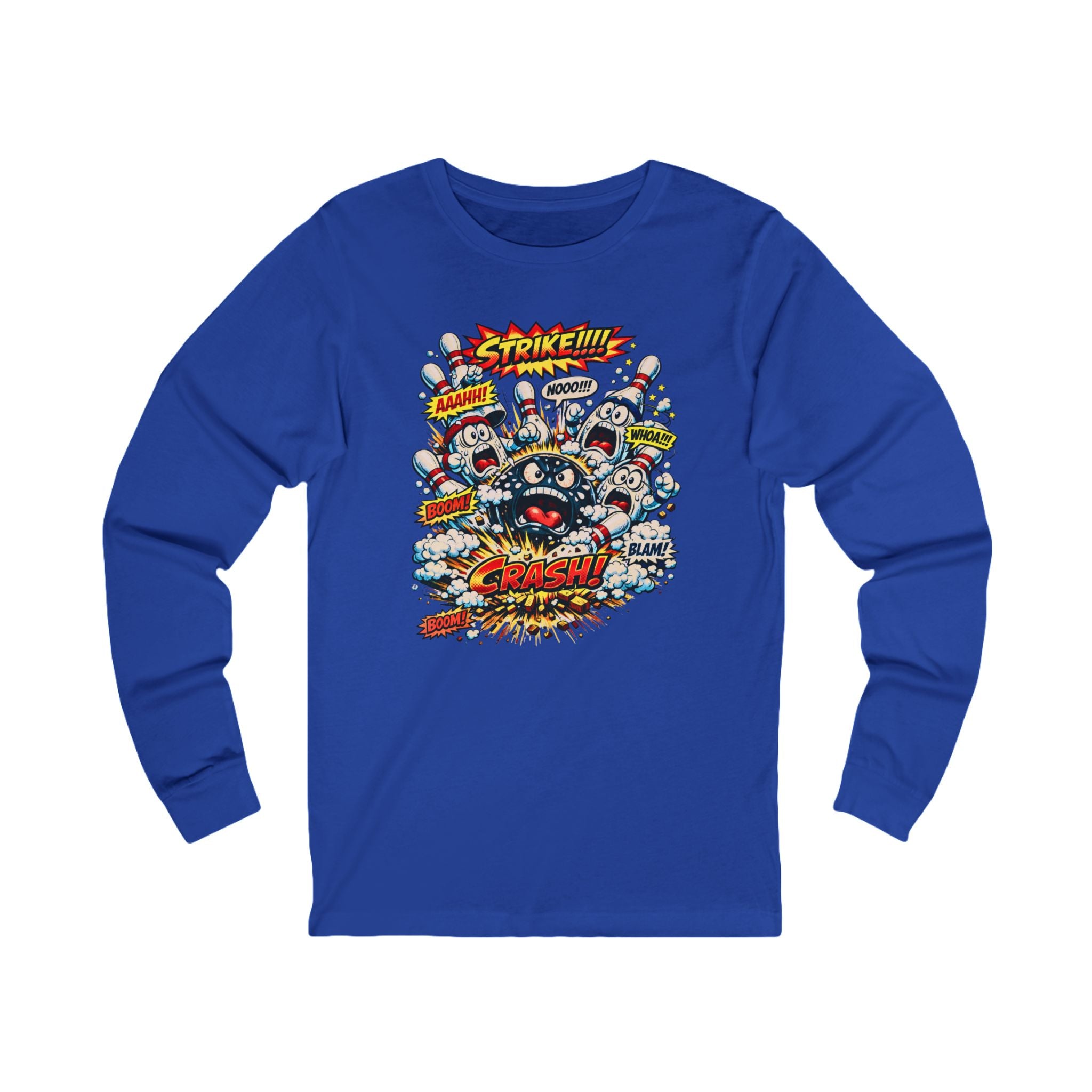 Colorful Pop Art "Bowling Crash!" Graphic Tee