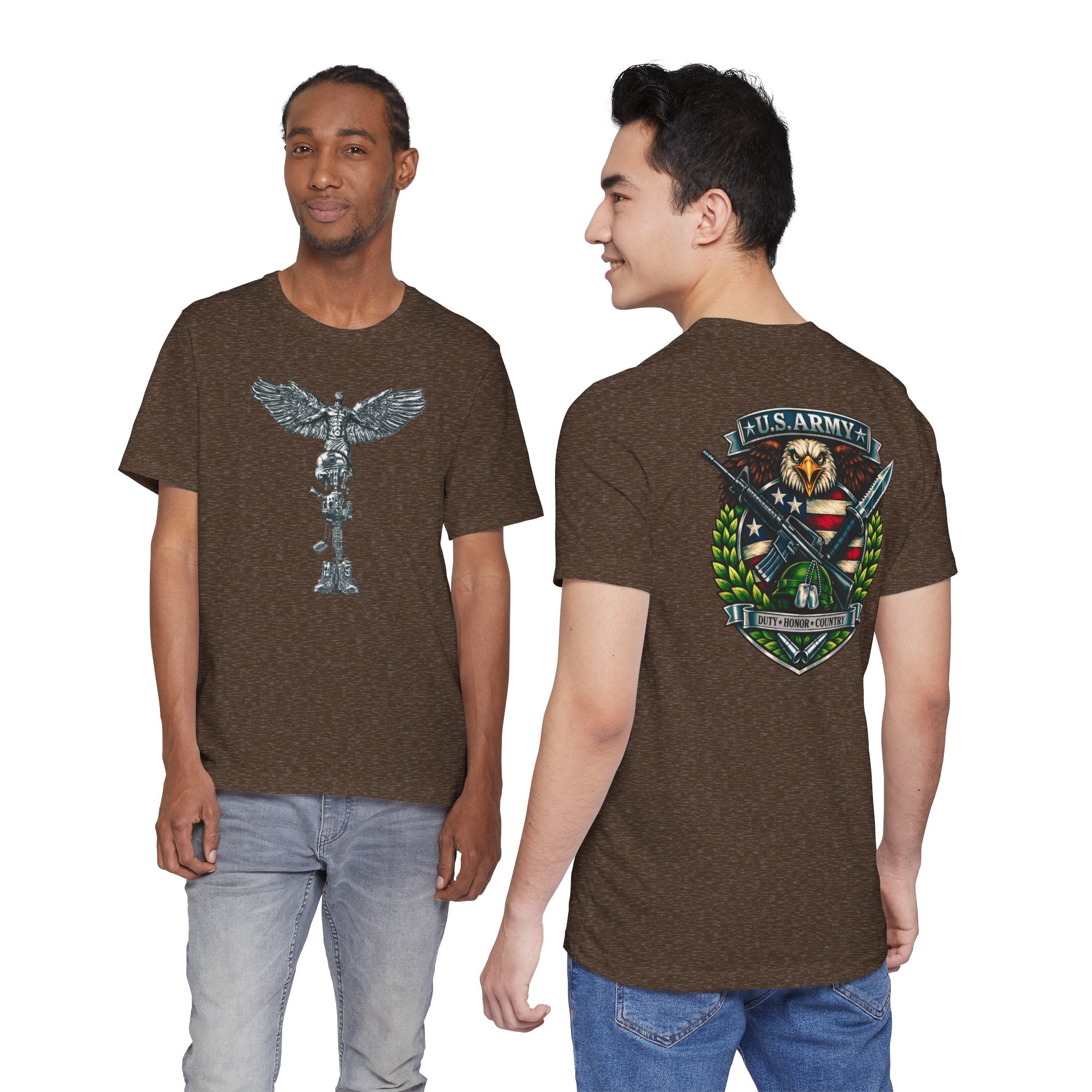 Fallen Soldier Rising Angel T-Shirt — Patriotic Military Veteran Tee