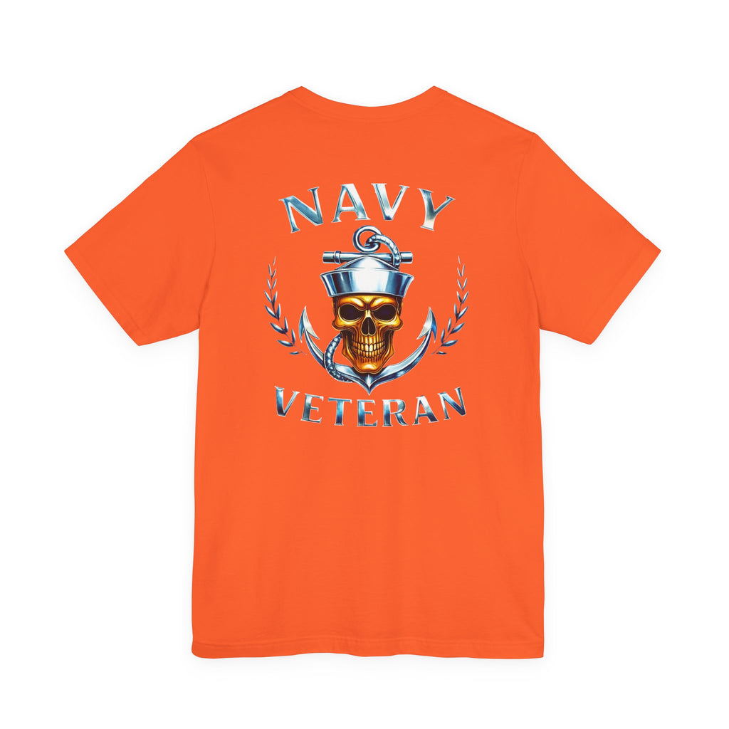 Navy Veteran T-Shirt — Anchor & Skull Military Tribute Tee