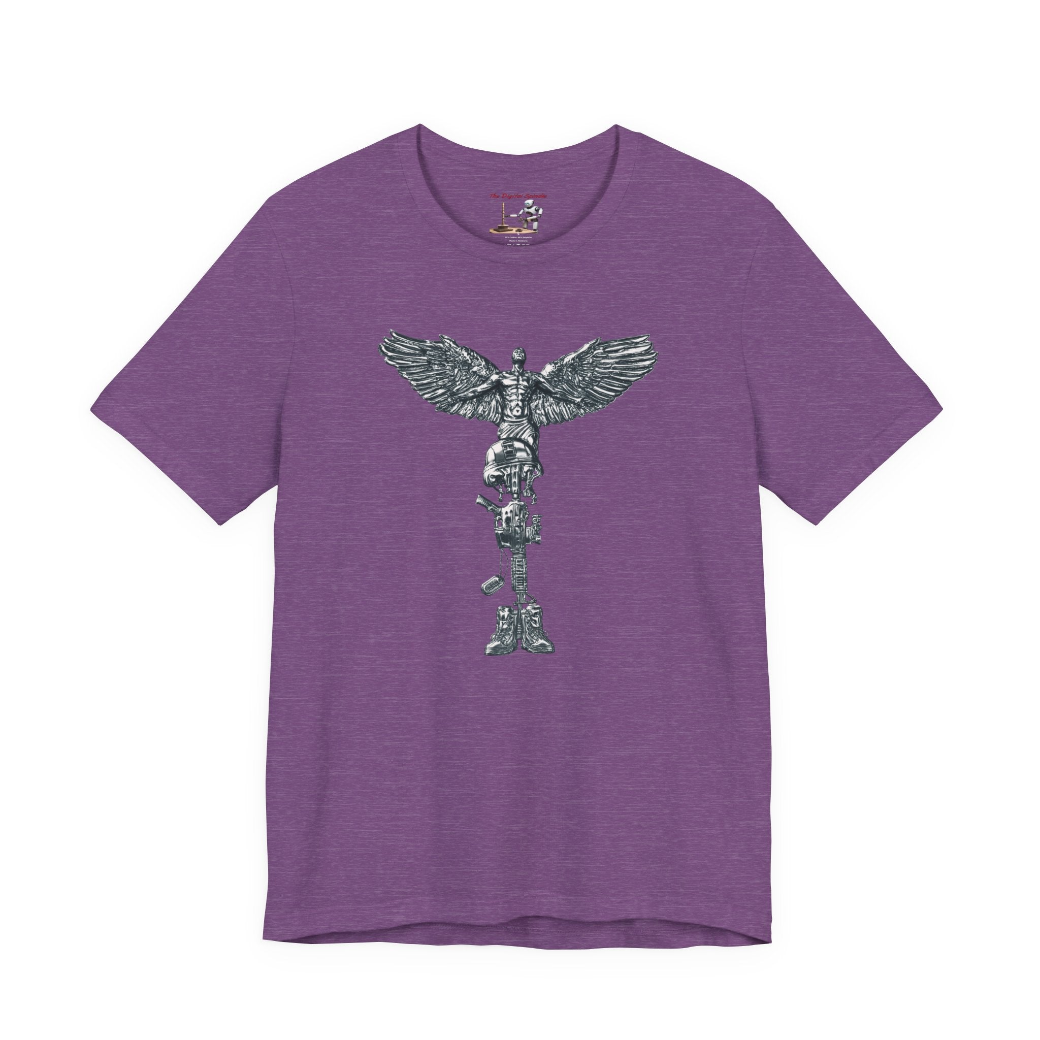 Army Veteran T-Shirt — Skull Helmet & Wings Military Tribute Tee
