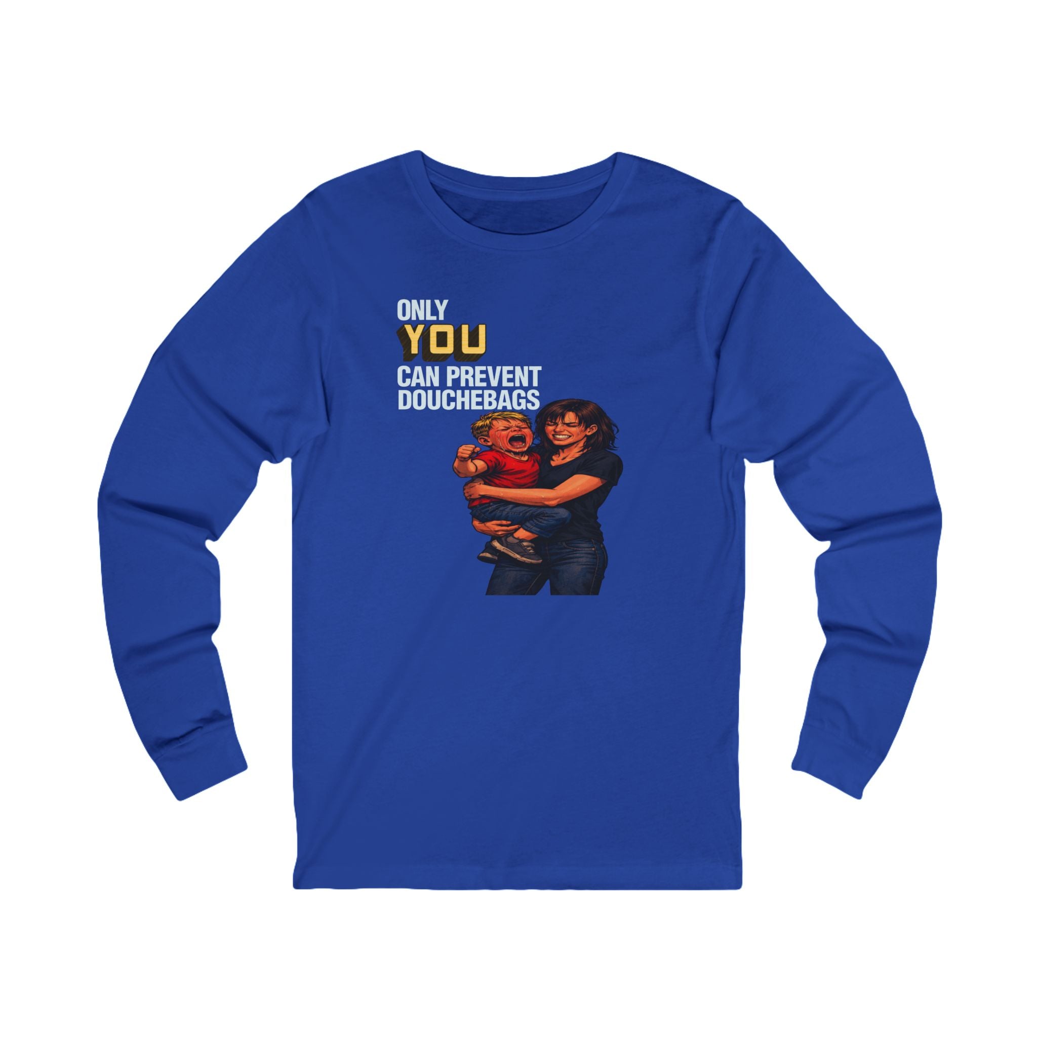 "Only You Can Prevent Douchebags" Retro Mom & Kid Graphic