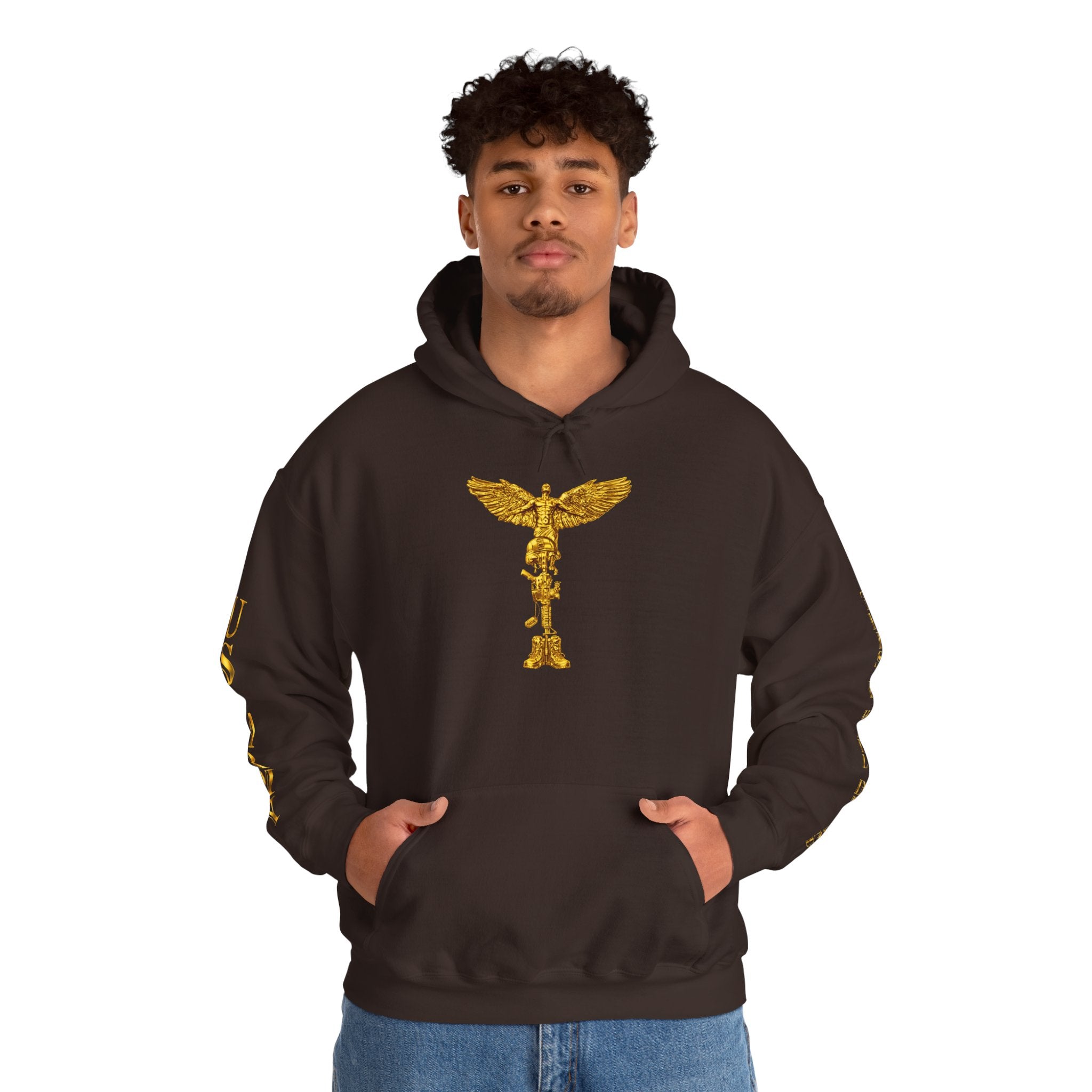 US Army Veteran Crest Hoodie — Military Emblem Sweatshirt