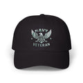 Navy Veteran Classic Dad Cap – Distressed Eagle & Shield Embroidered Hat