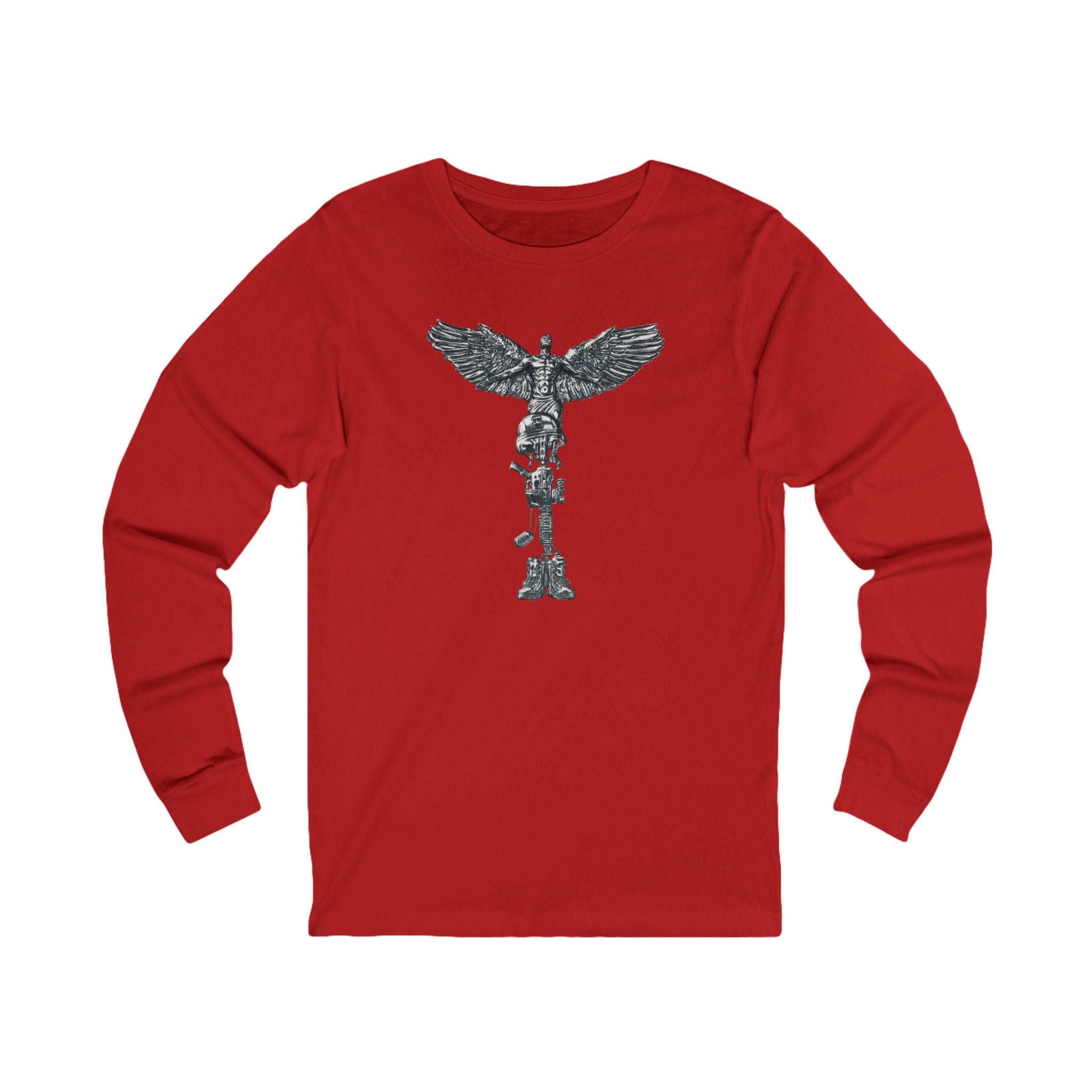 Fallen Soldier Cross Graphic Long Sleeve Tee
