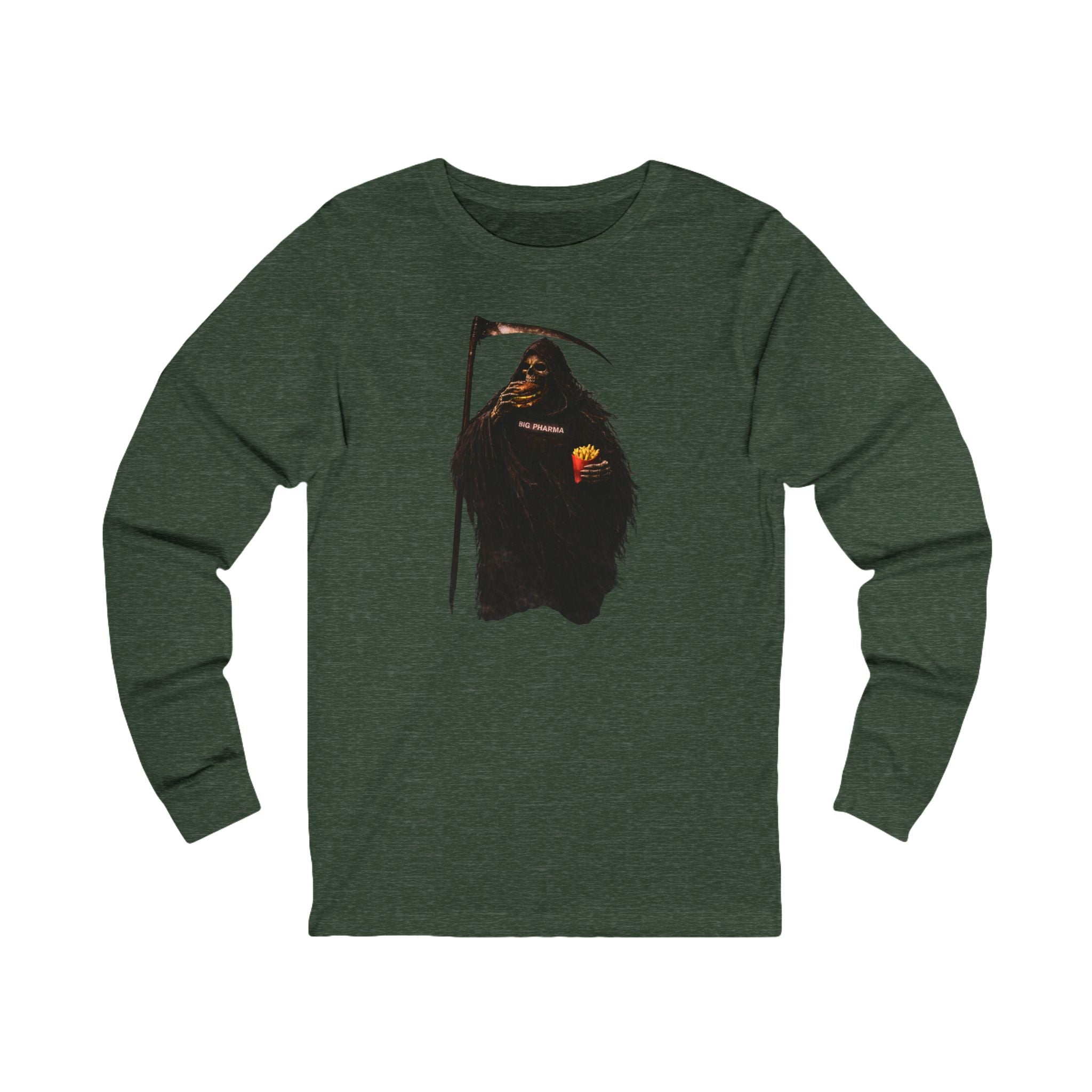 Big Pharma Reaper Eating Lunch Long Sleeve Tee