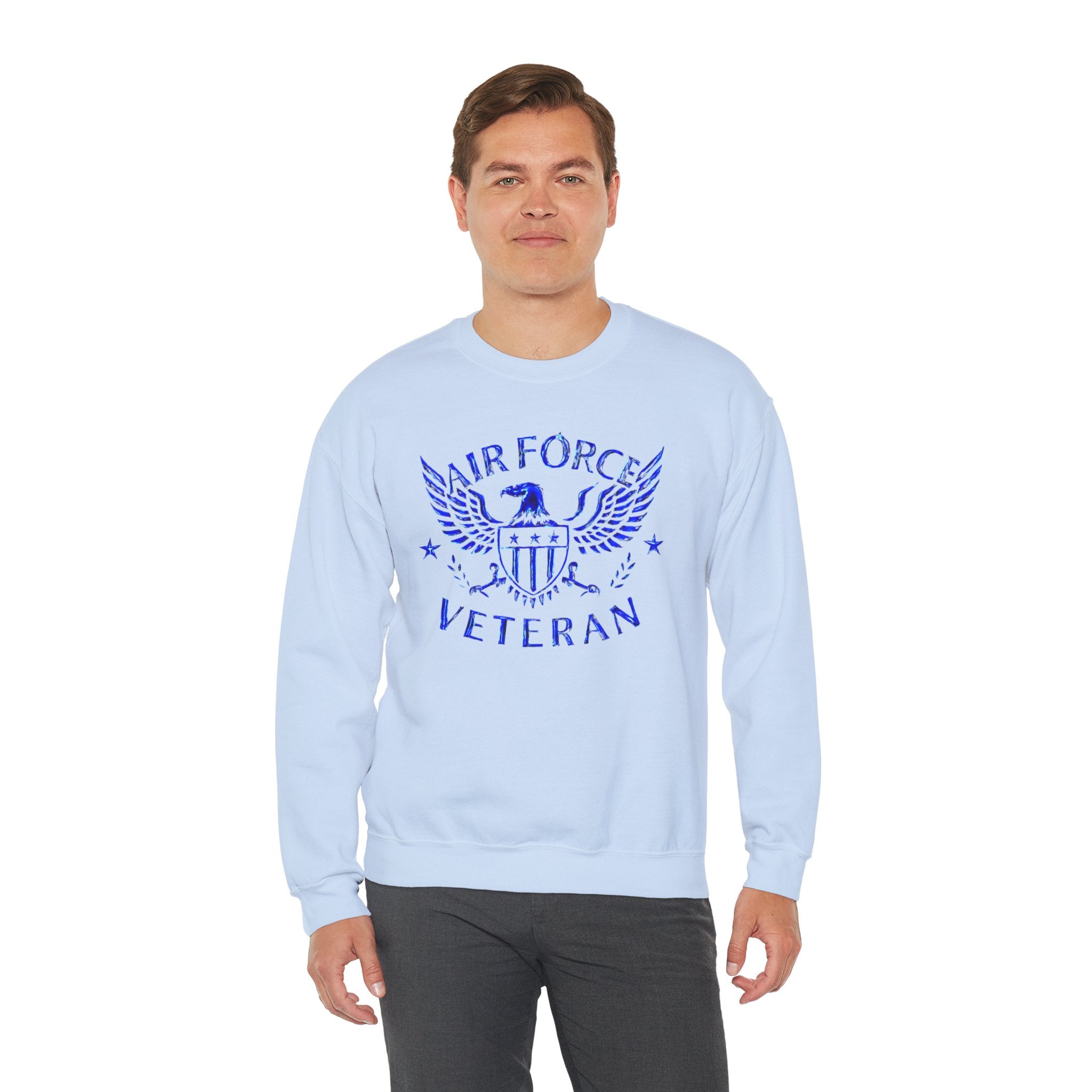Air Force Veteran Crewneck Sweatshirt — Eagle Emblem Military Pride