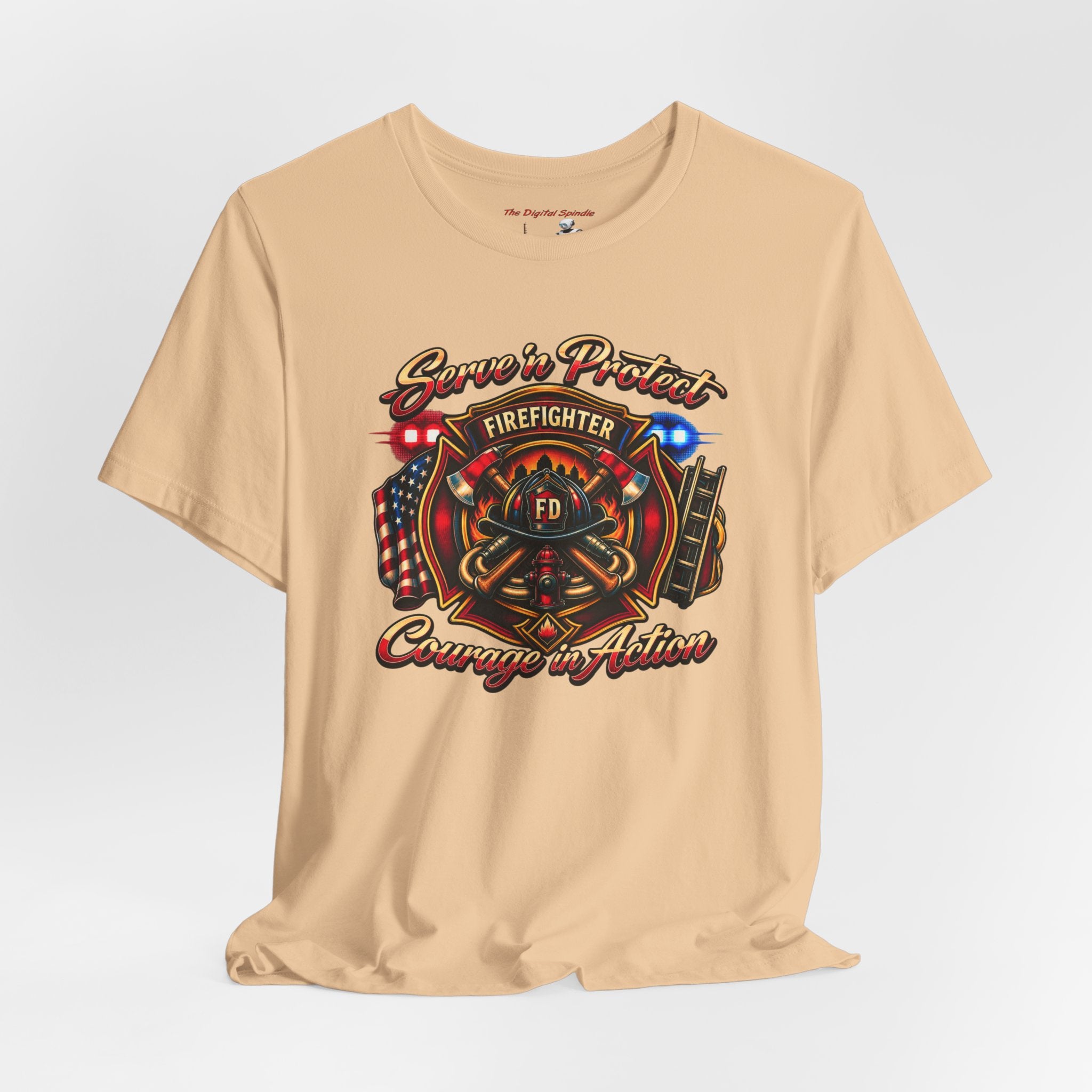 Firefighter “Service & Protect, Courage in Action” Graphic Tee