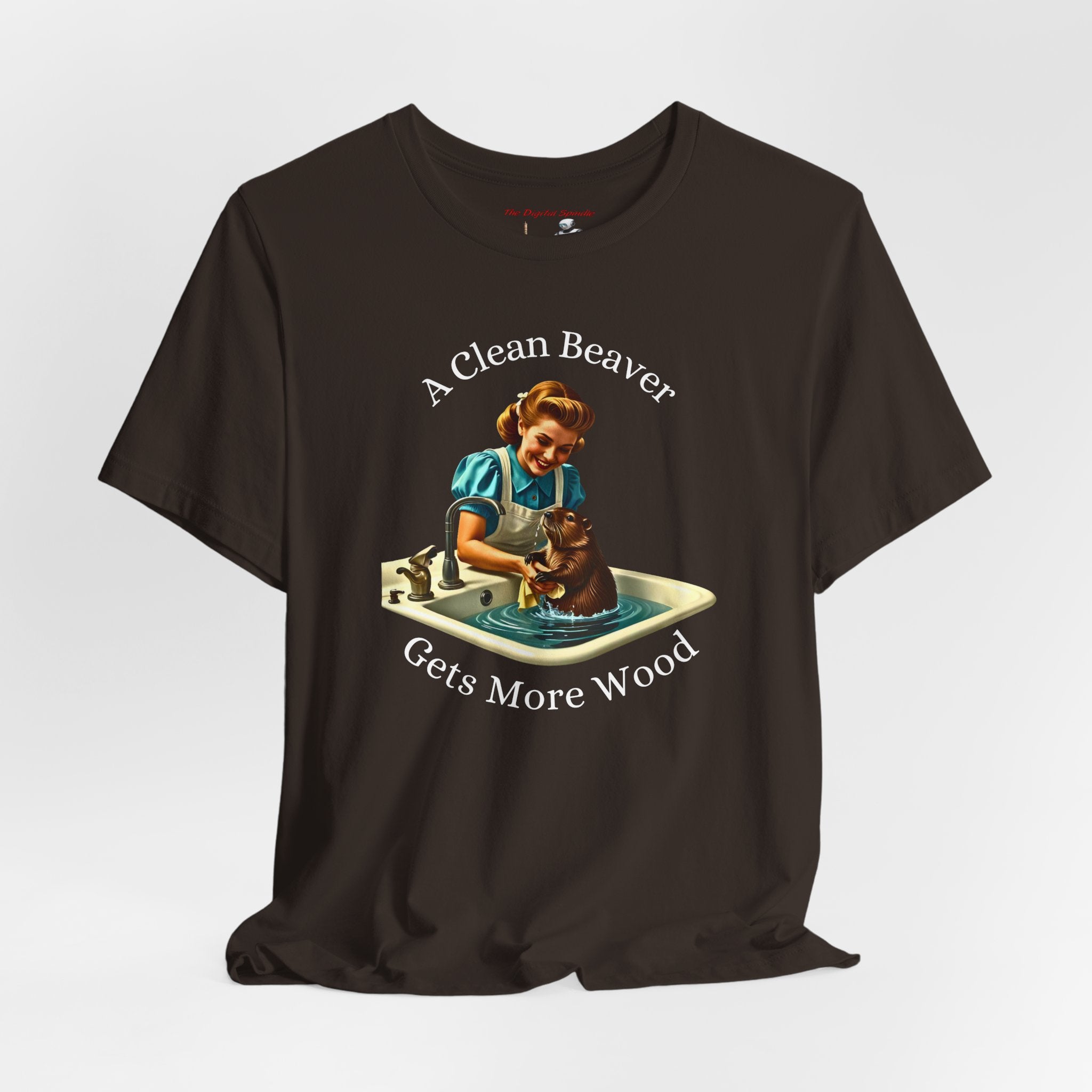 A Clean Beaver Gets More Wood Tee - Retro Vintage Humor T-Shirt