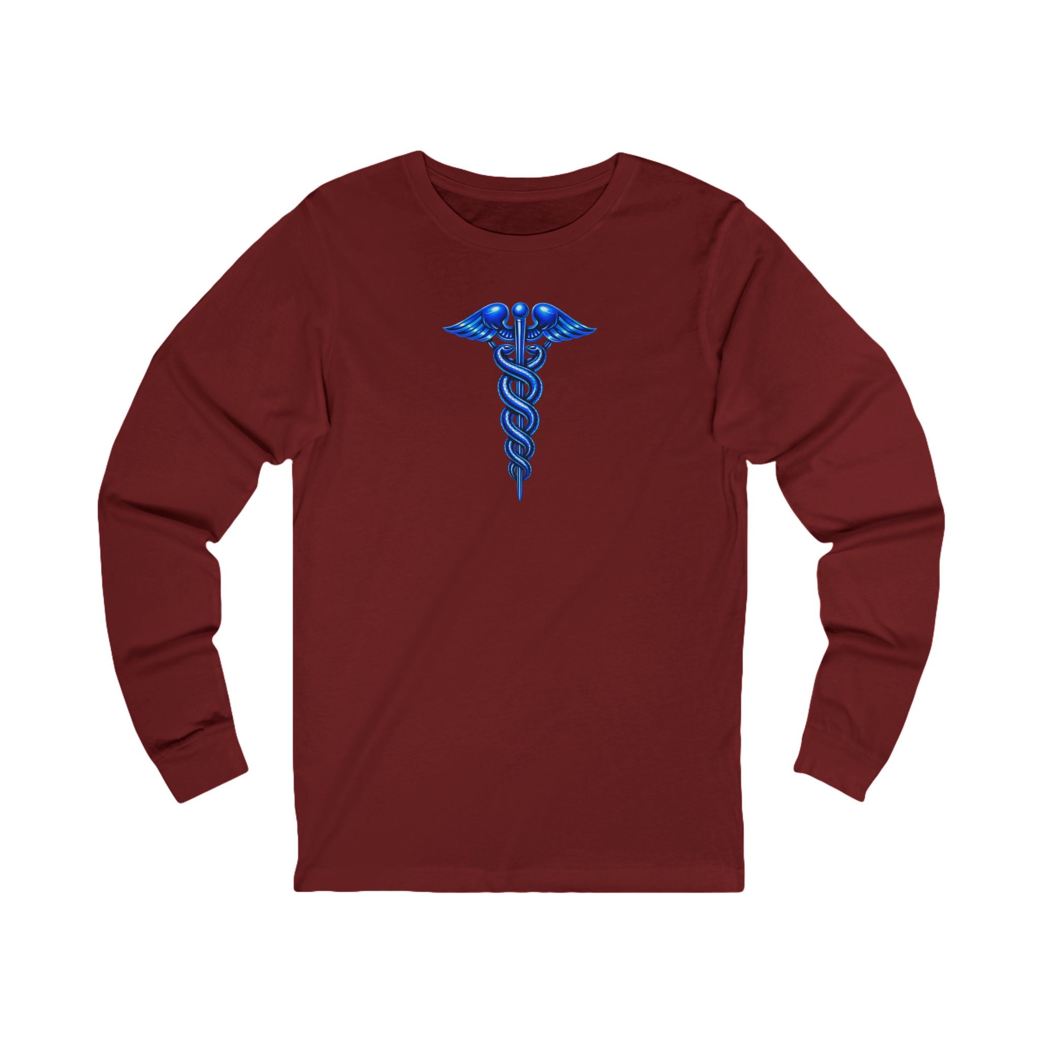 Healthcare Spine Front & Back Long Sleeve Tee — Medical Professional Shirt
