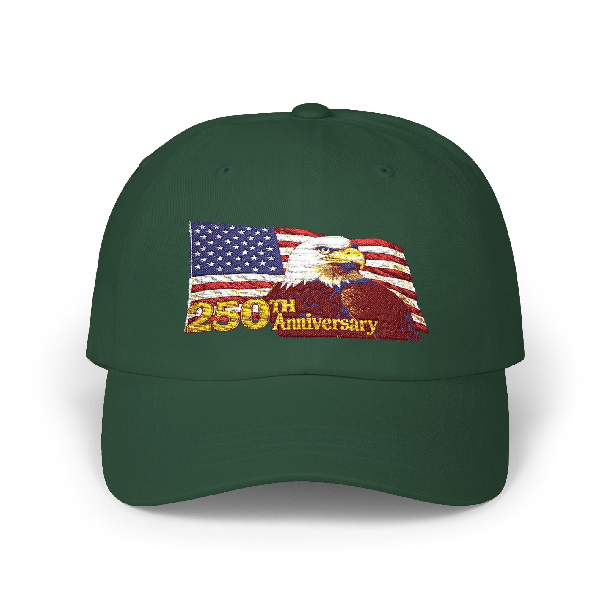 250th Anniversary American Flag Dad Cap — Patriotic Historic Commemorative Hat