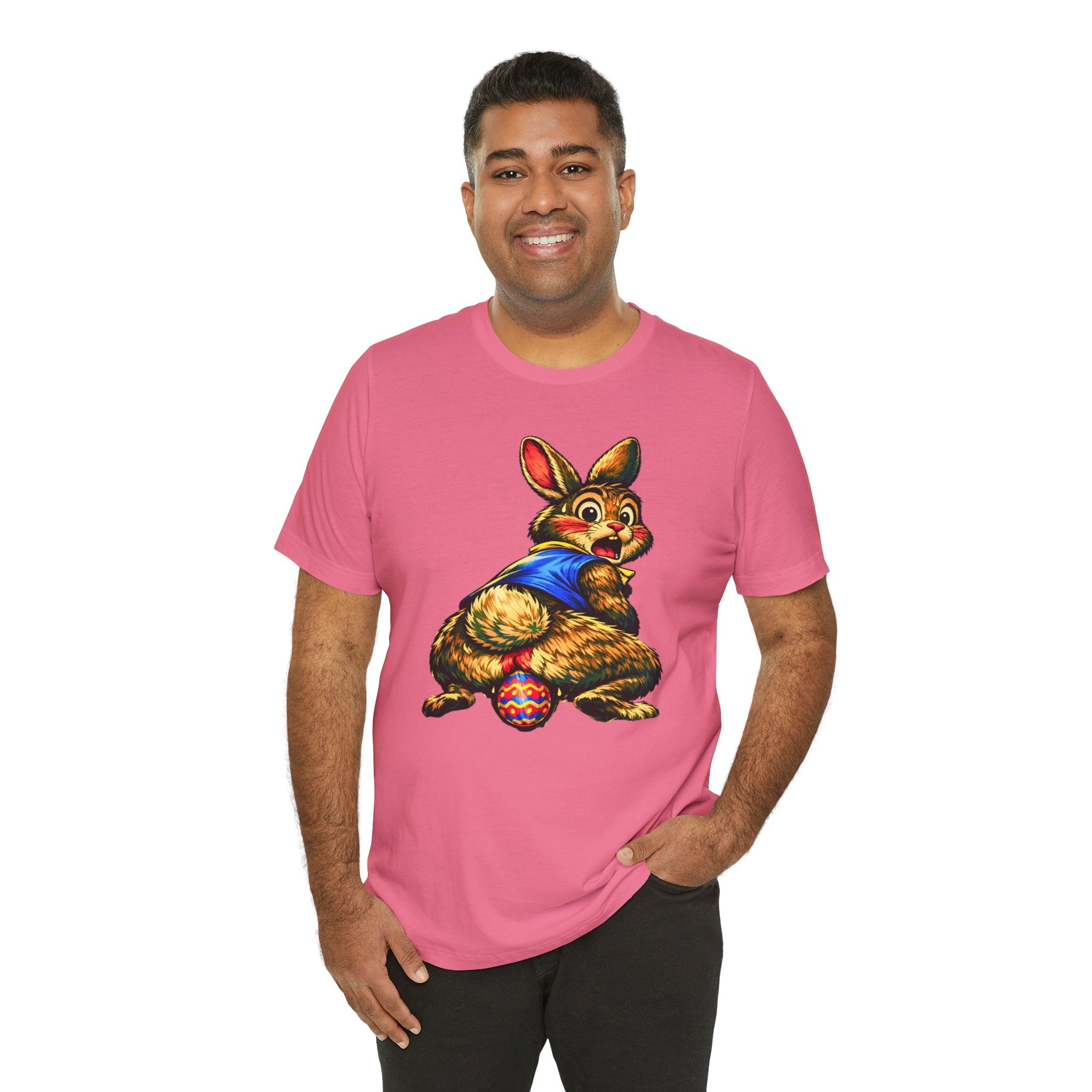 Easter Bunny Laying Egg Graphic Tee