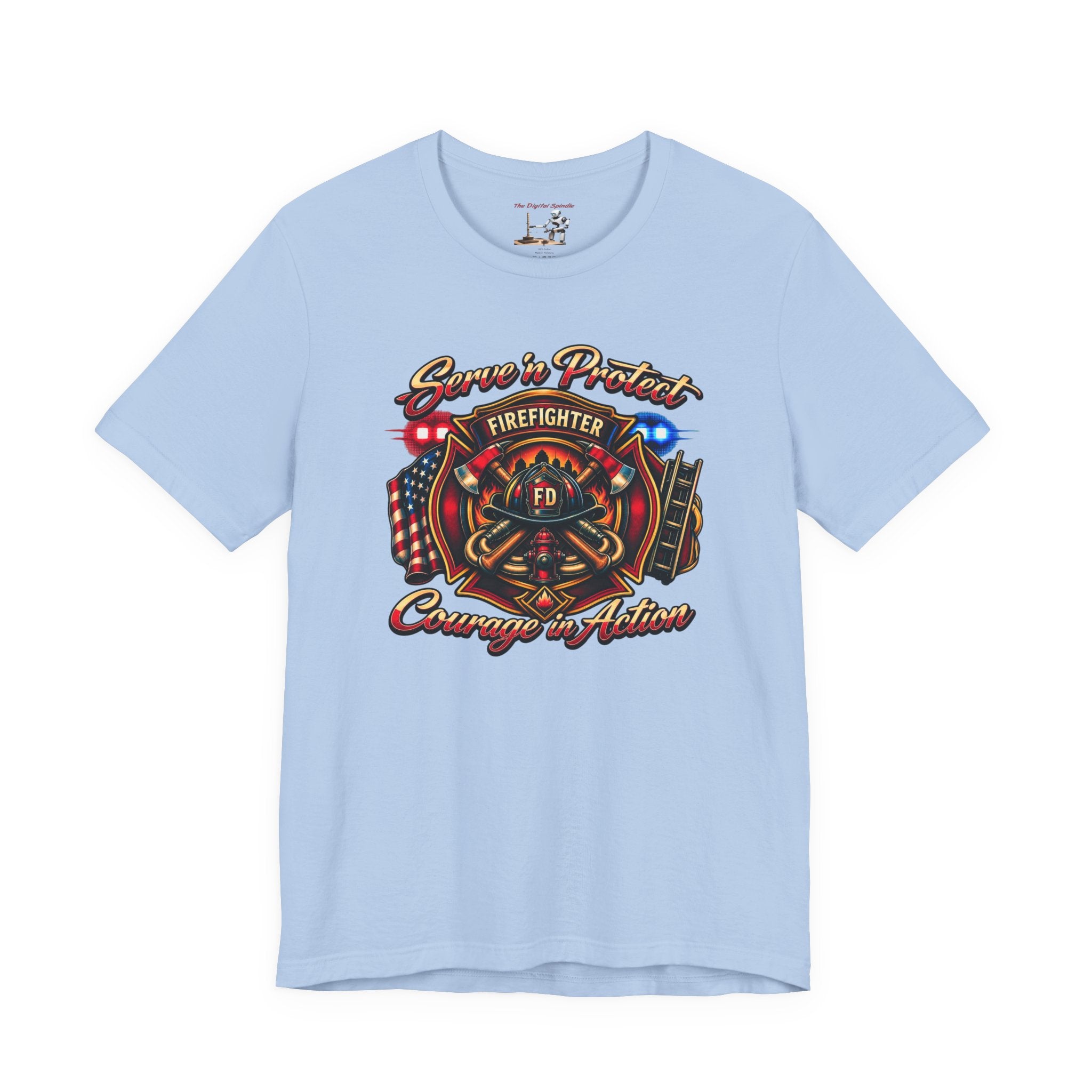 Firefighter “Service & Protect, Courage in Action” Graphic Tee