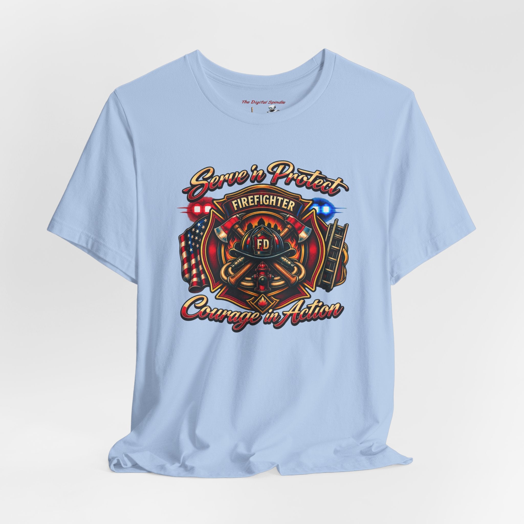 Firefighter “Service & Protect, Courage in Action” Graphic Tee