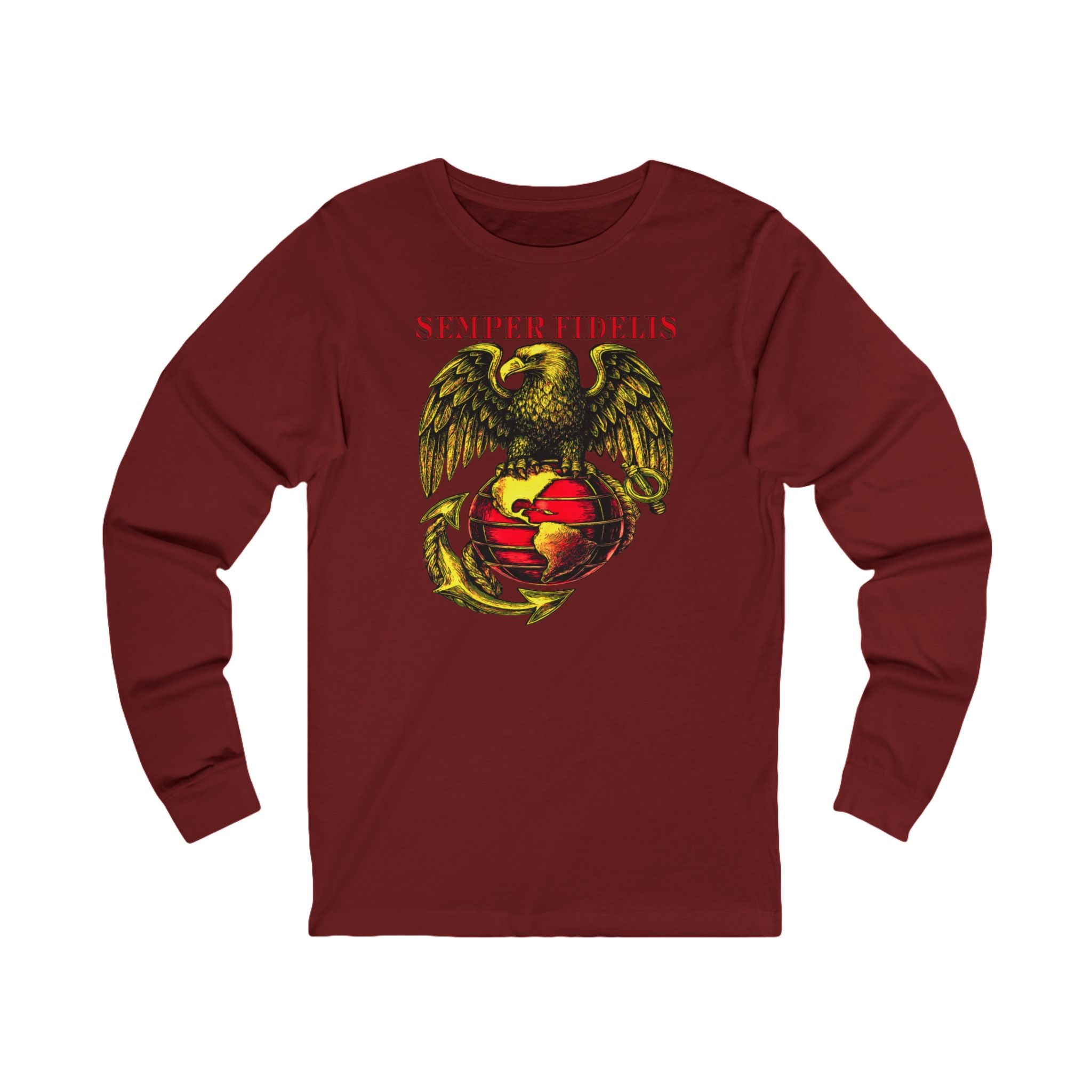 Semper Fidelis Eagle Globe & Anchor Long Sleeve Tee — USMC Marine Corps Tribute