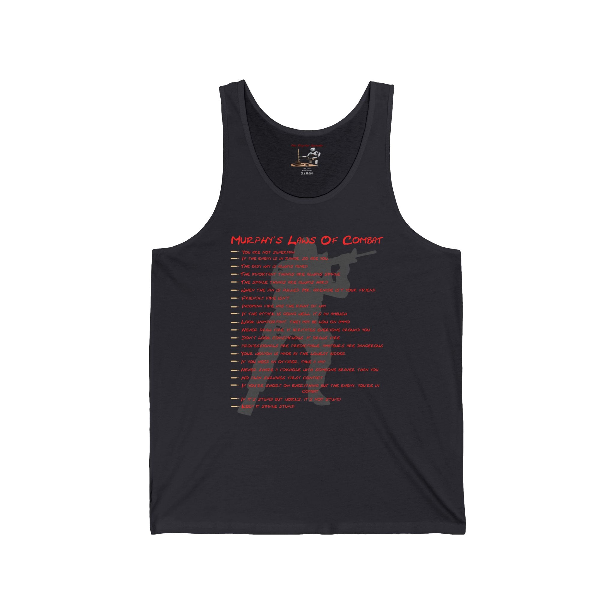Murphy's Laws Of Combat Tank Top — "Murphy's Laws" Silhouette Vest