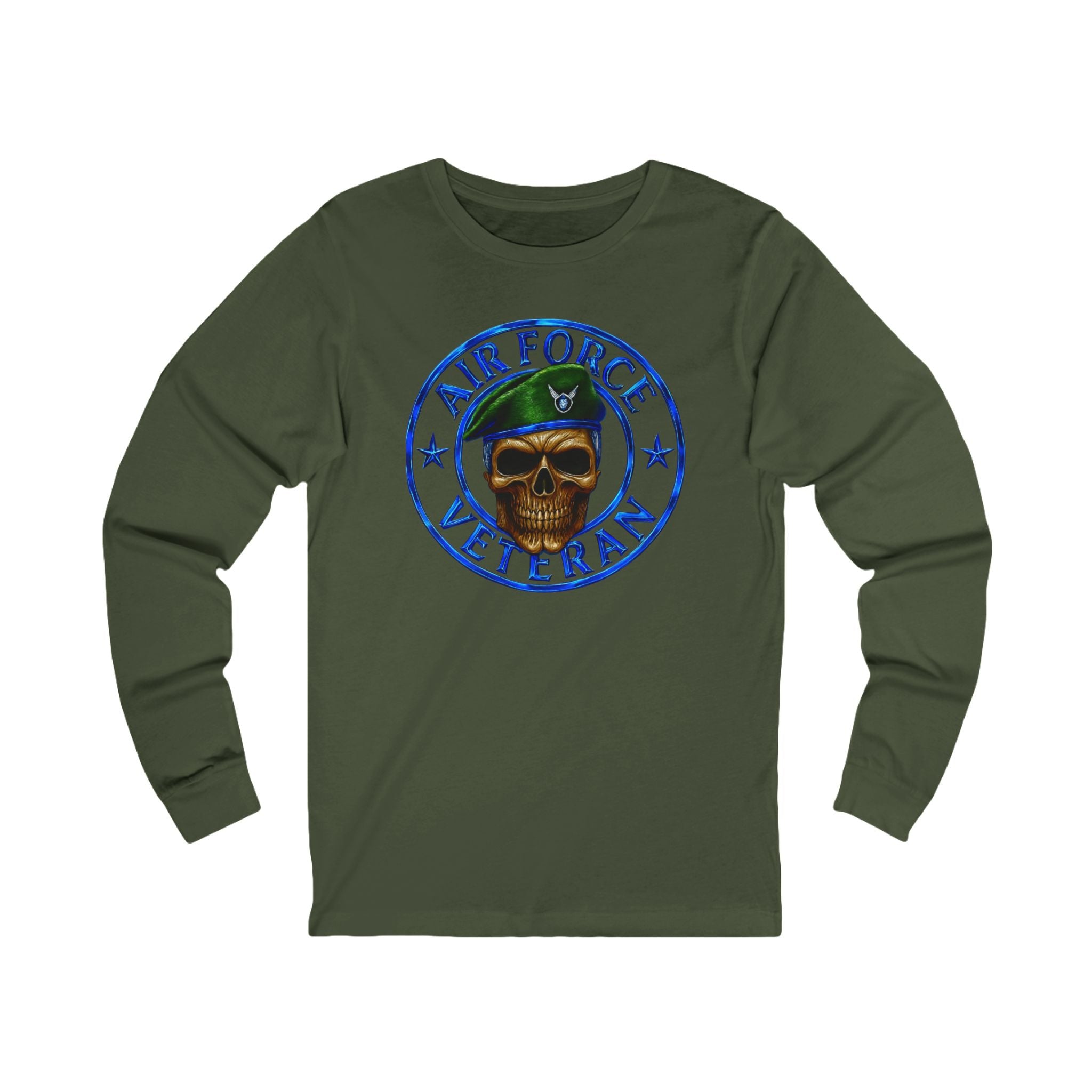 Air Force Veteran Skull Long Sleeve Tee