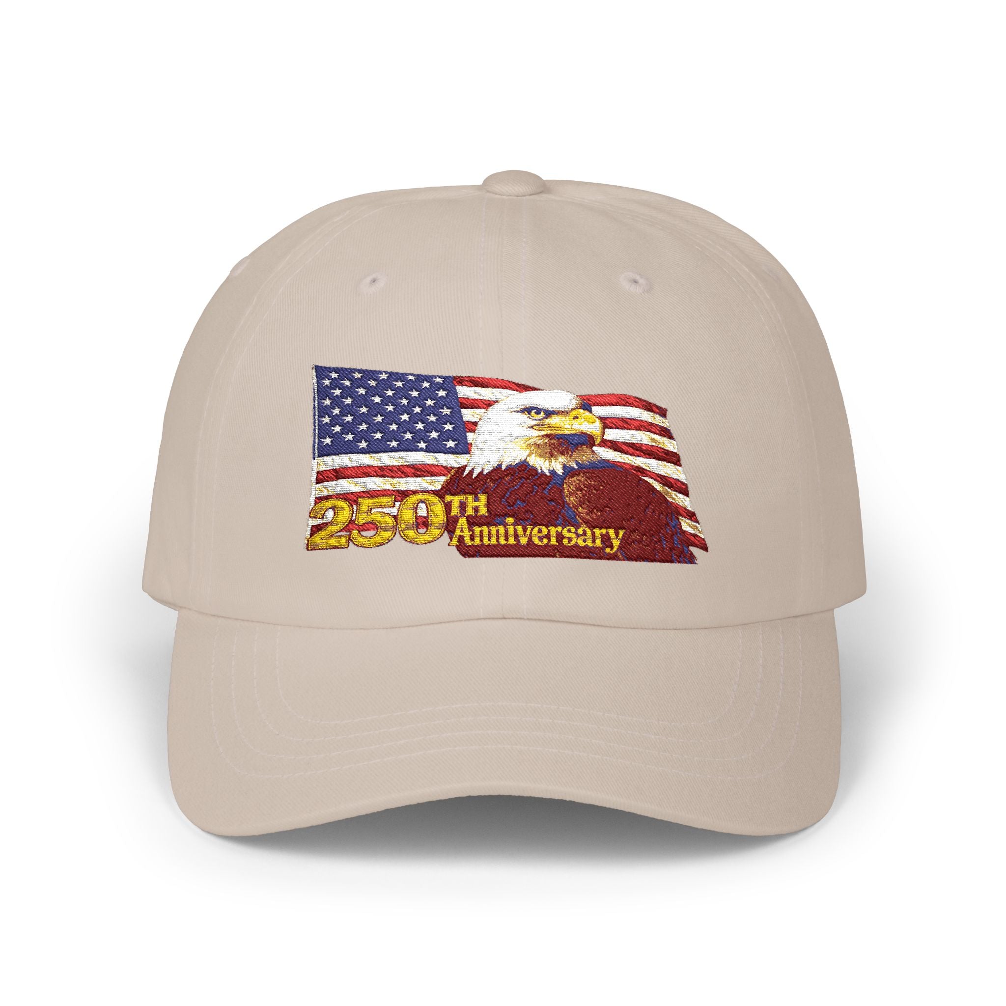 250th Anniversary American Flag Dad Cap — Patriotic Historic Commemorative Hat