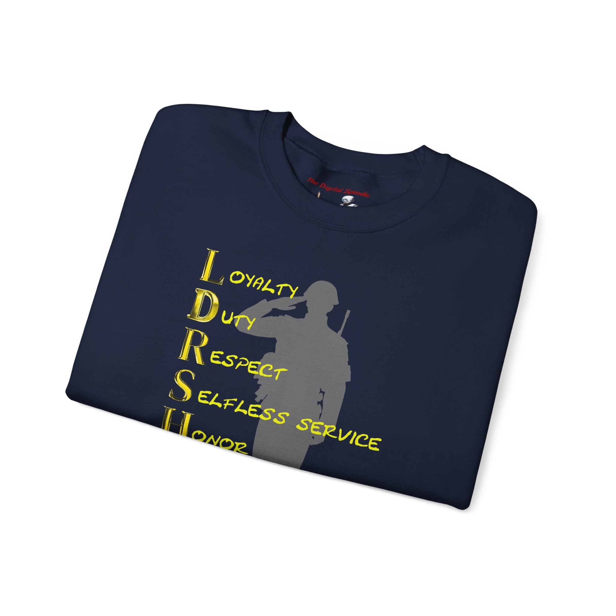 Leadership Military Salute Crewneck Sweatshirt — LDRSHIP Values Design