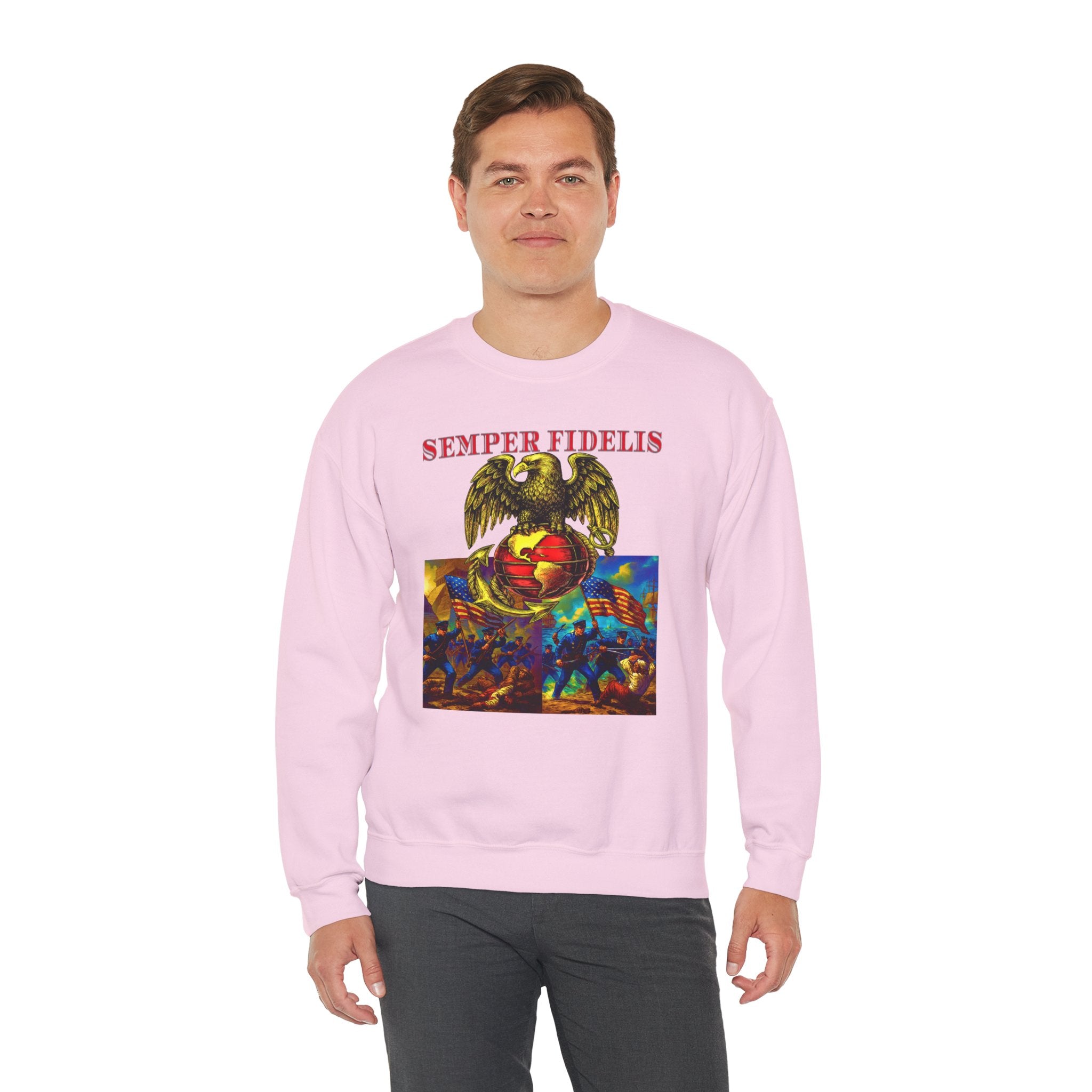 Semper Fidelis Eagle Crewneck Sweatshirt – USMC Marine Corps Graphic Pullover