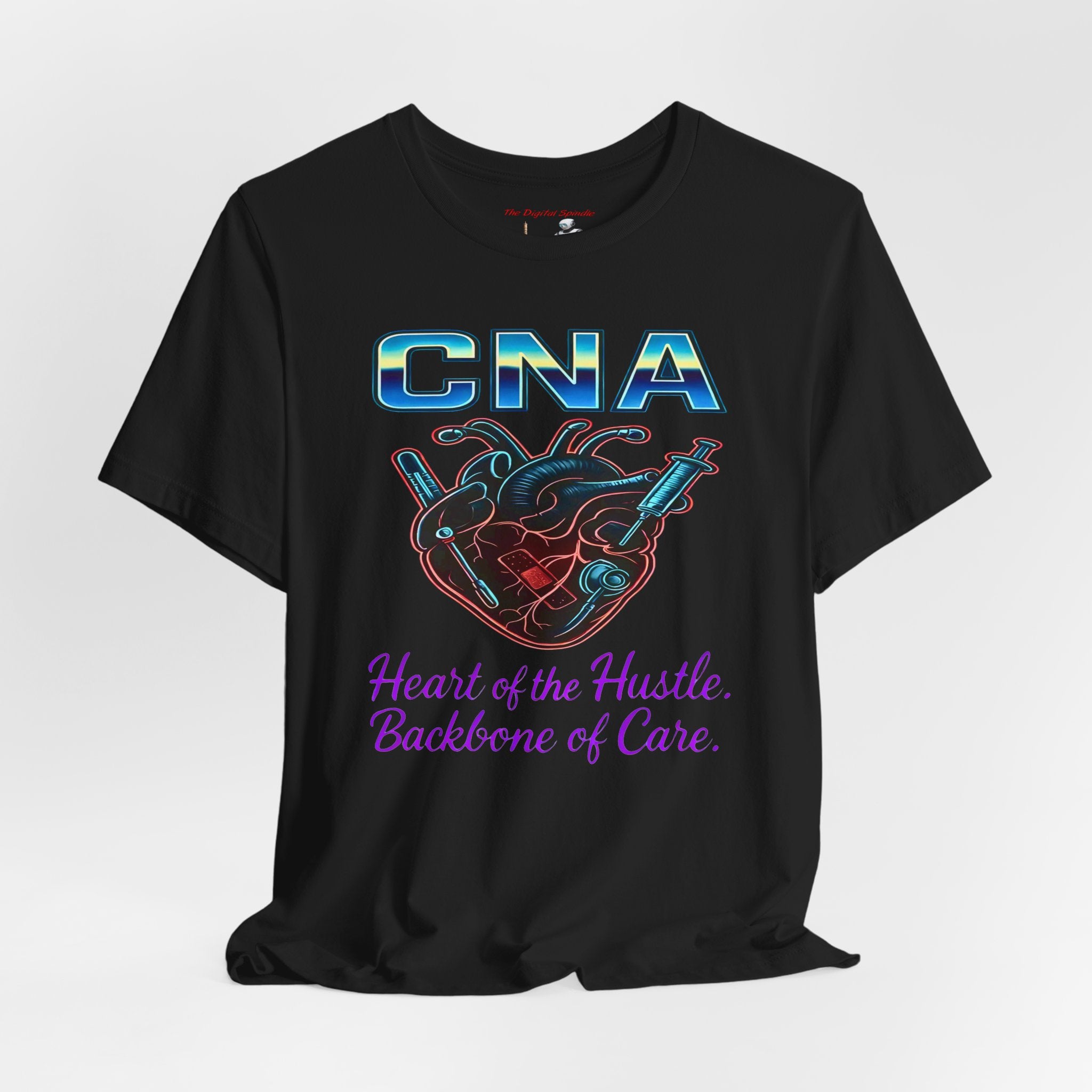 CNA Heart of the Hustle Tee — Certified Nursing Assistant Graphic Shirt