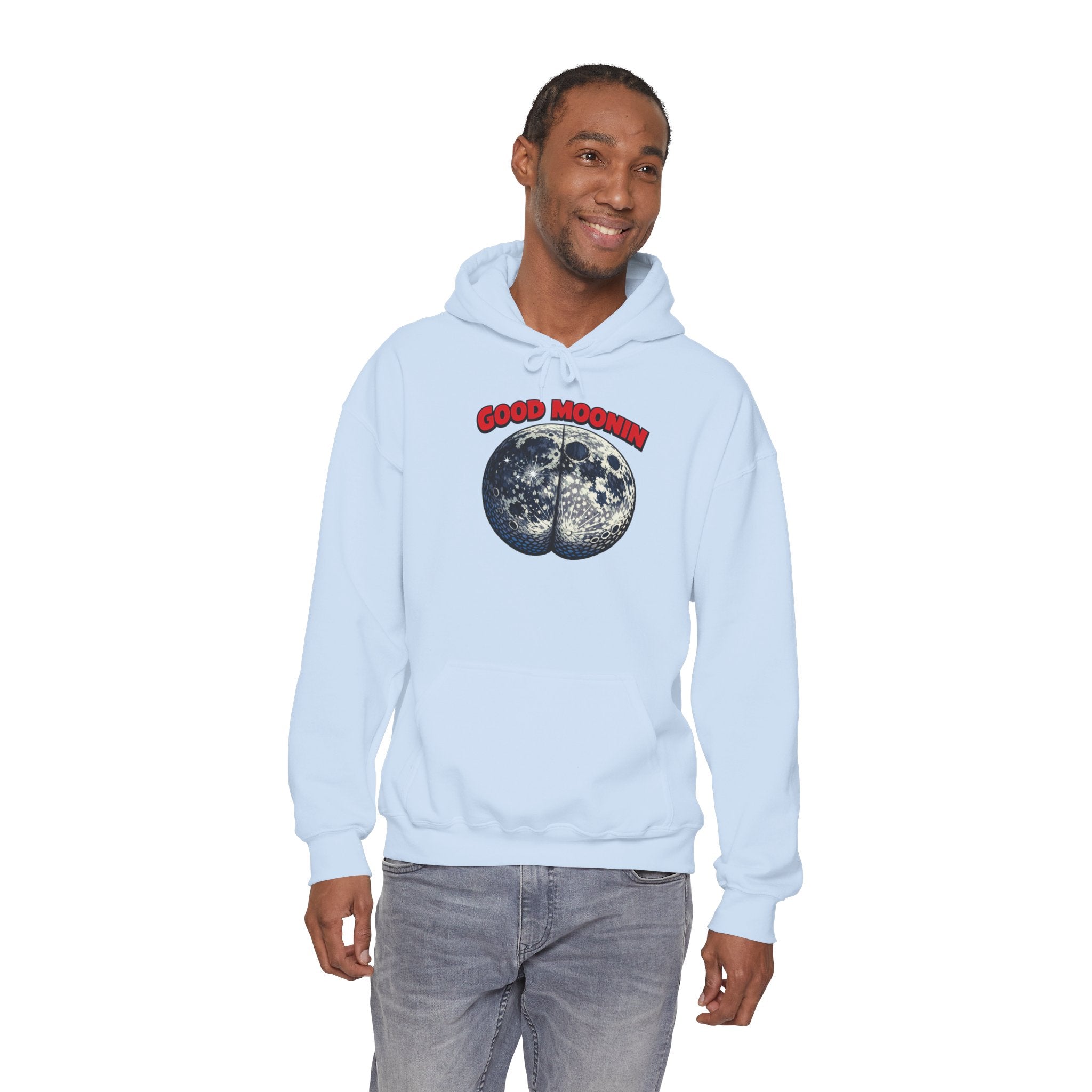 Good Moonin Hoodie — Vintage Botanical Moon Graphic Hoodie
